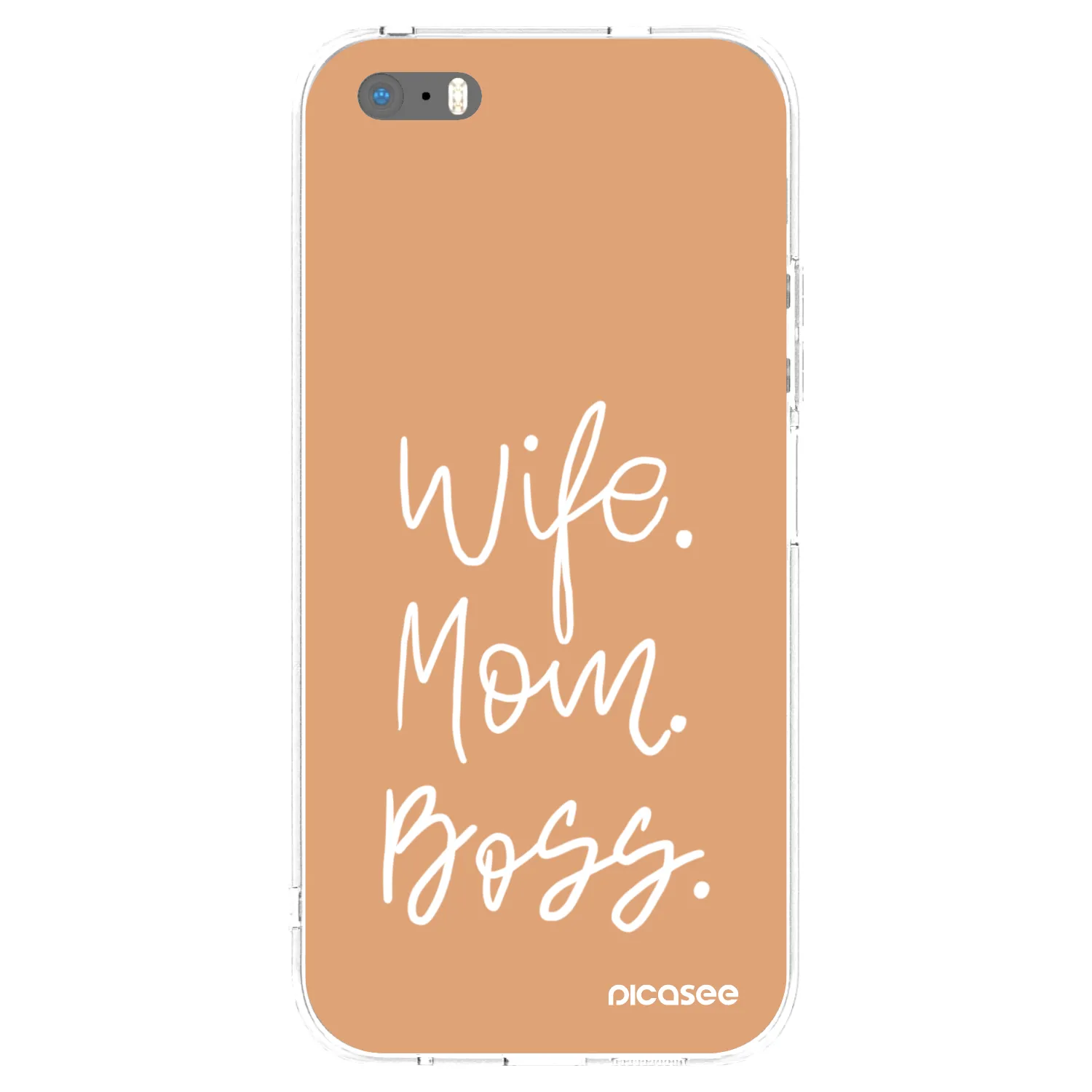 Picasee διαφανής θήκη σιλικόνης Apple iPhone 5/5S/SE - Boss Mama