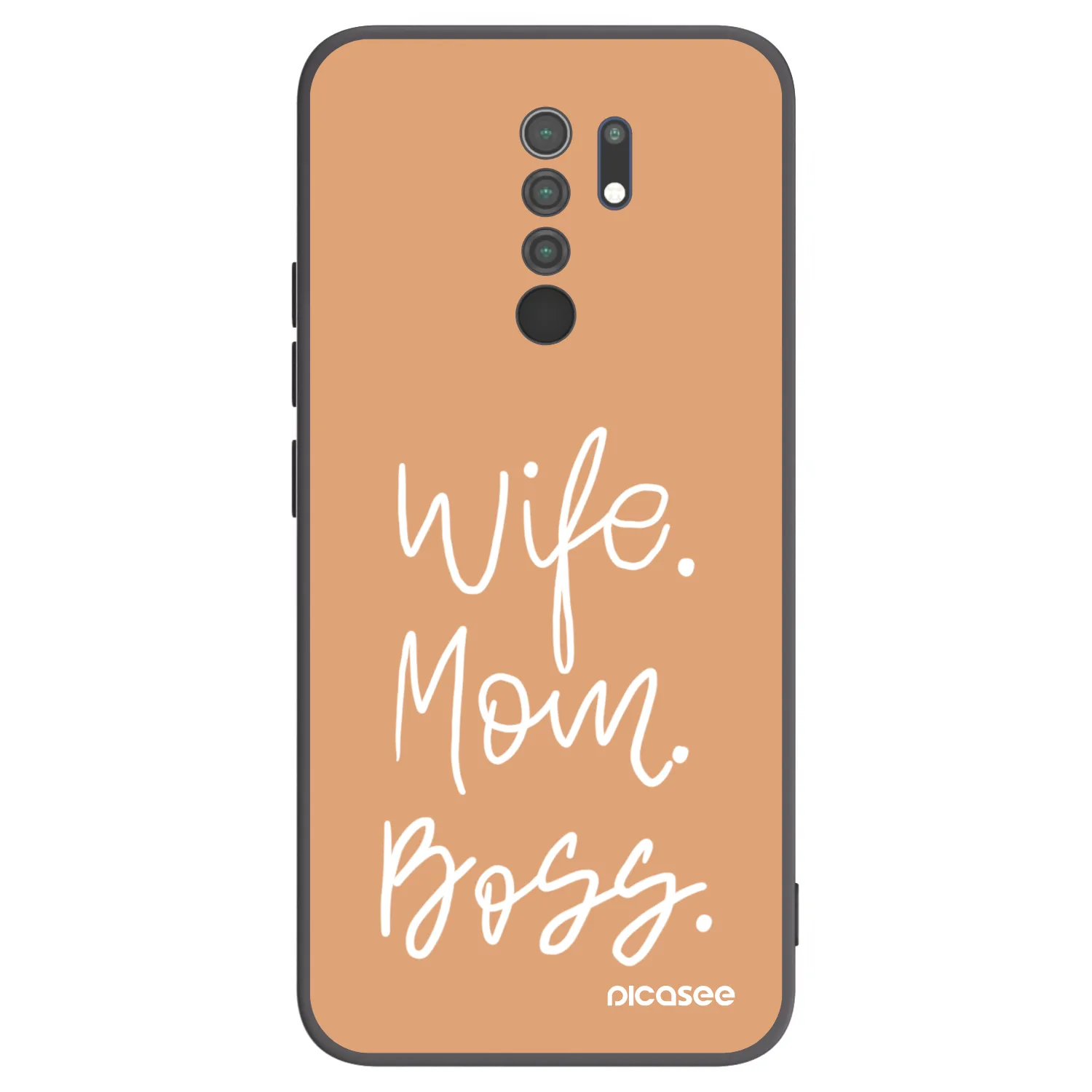 Picasee Μαύρη θήκη σιλικόνης για Xiaomi Redmi 9 - Boss Mama