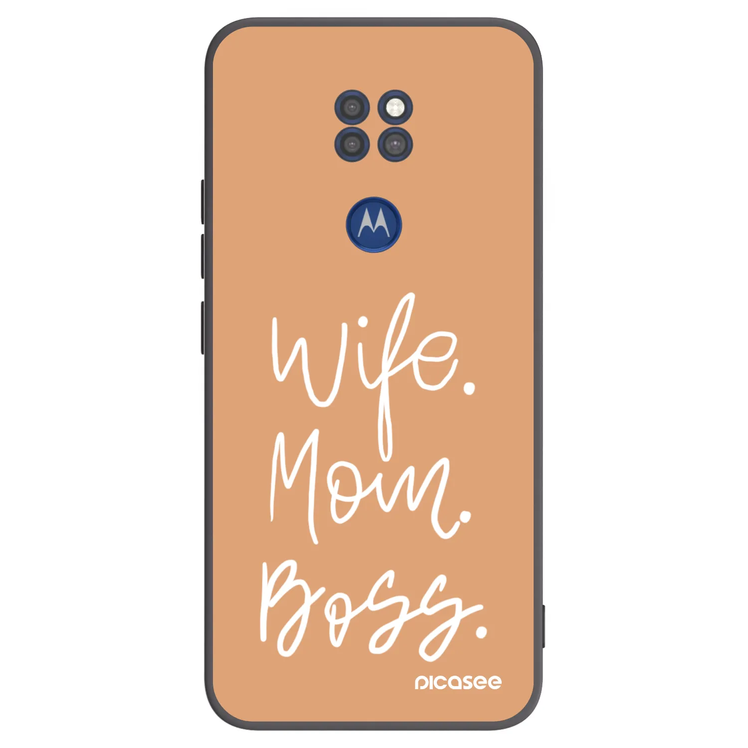Picasee Μαύρη θήκη σιλικόνης για Motorola Moto G9 Play - Boss Mama