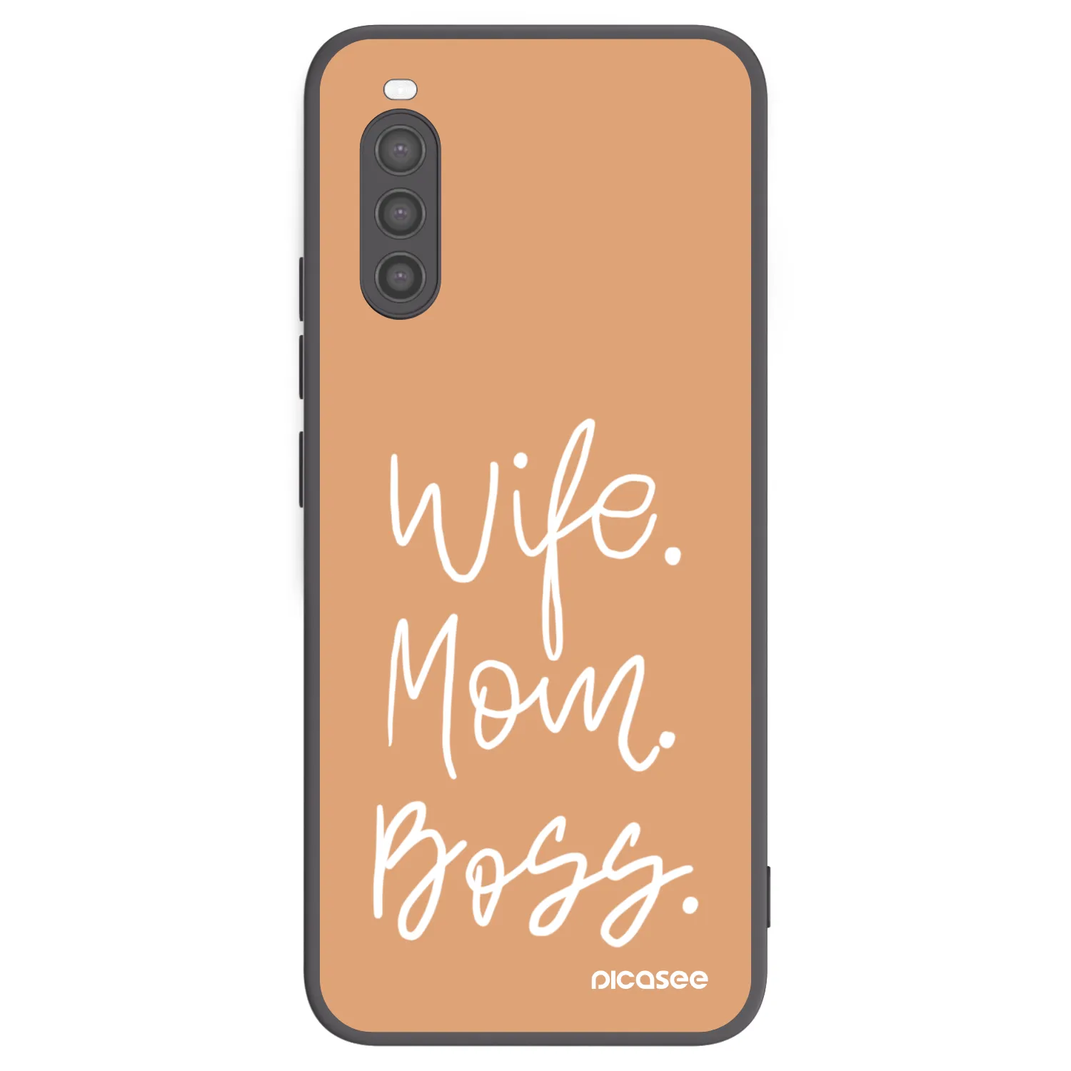 Picasee Μαύρη θήκη σιλικόνης για Sony Xperia 10 II - Boss Mama