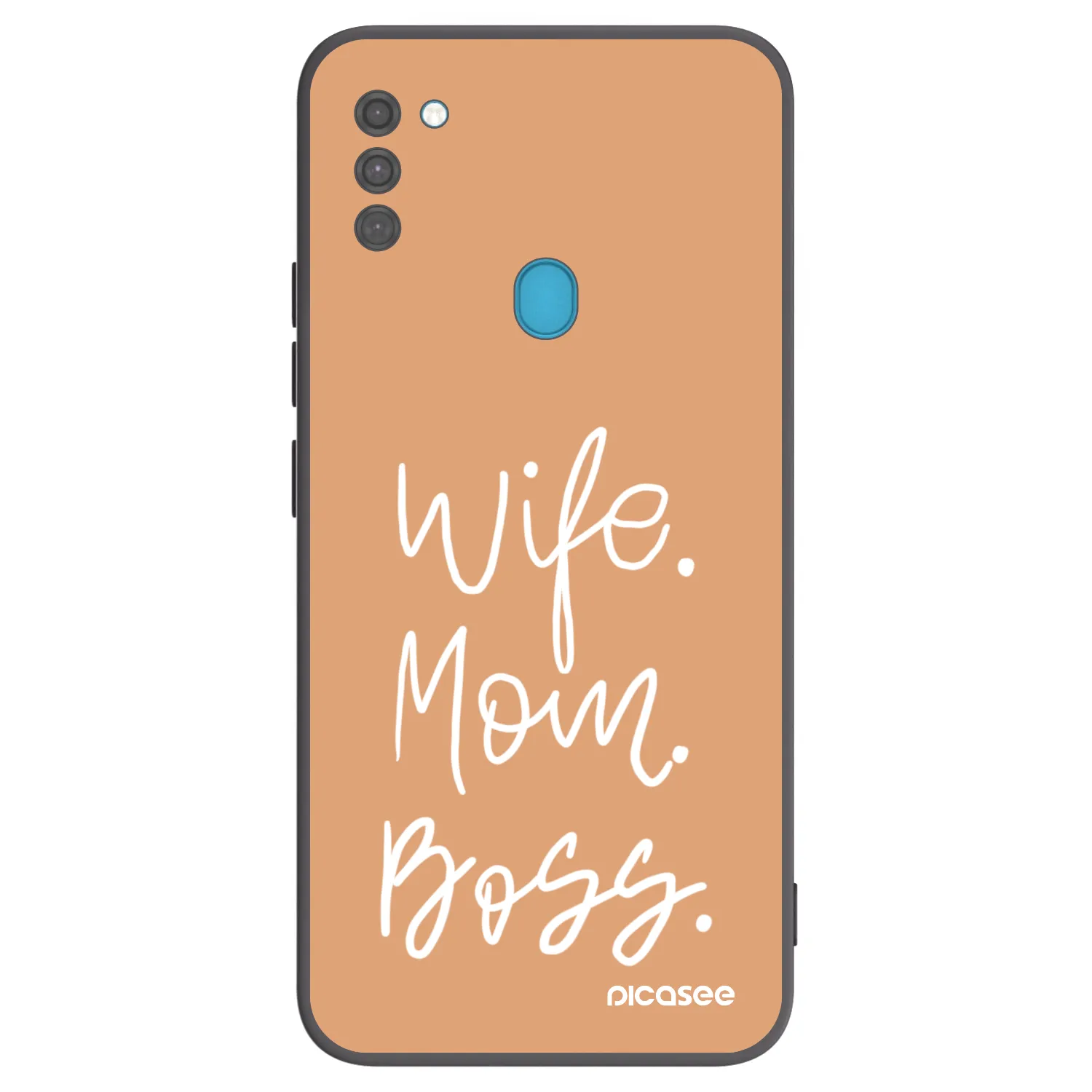 Picasee Μαύρη θήκη σιλικόνης για Samsung Galaxy M11 - Boss Mama