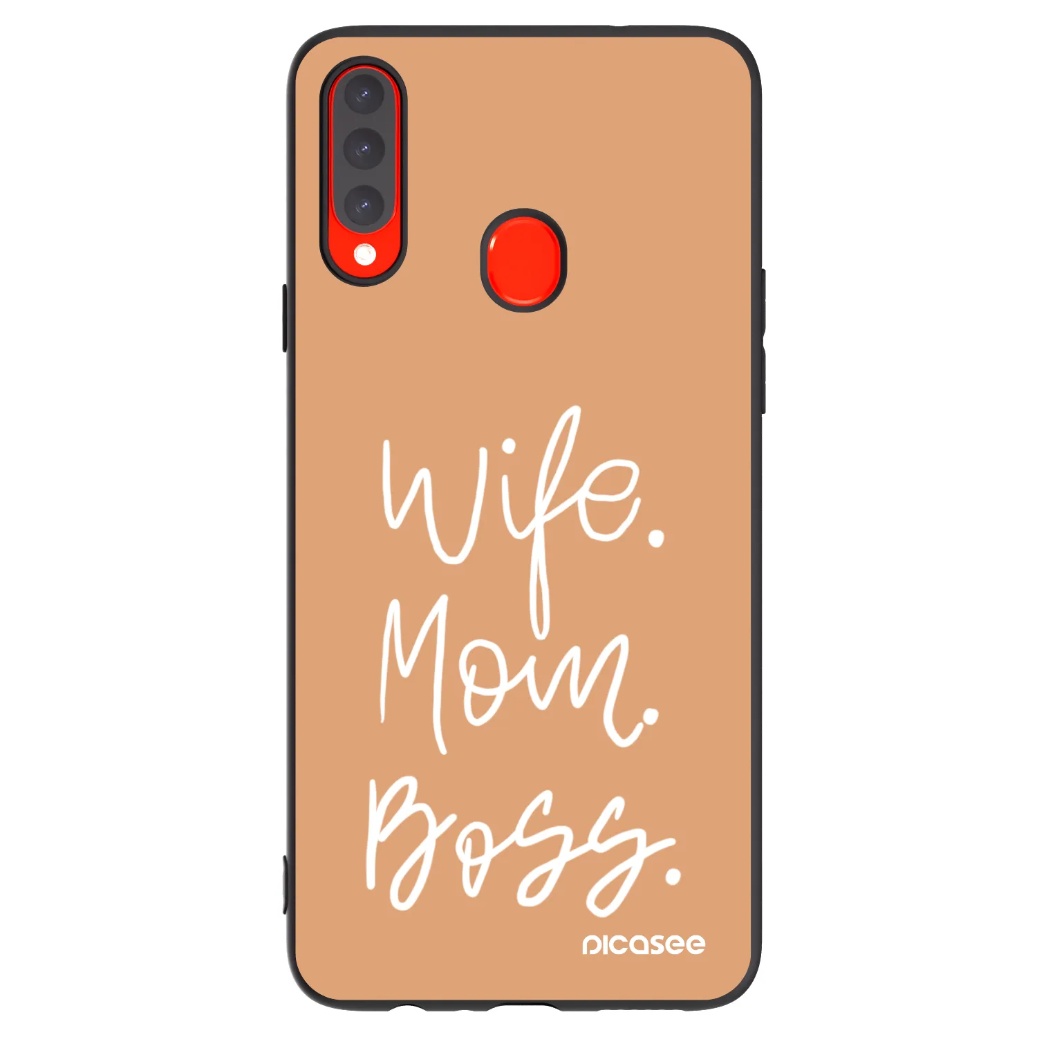 Picasee Μαύρη θήκη σιλικόνης για Samsung Galaxy A20s - Boss Mama