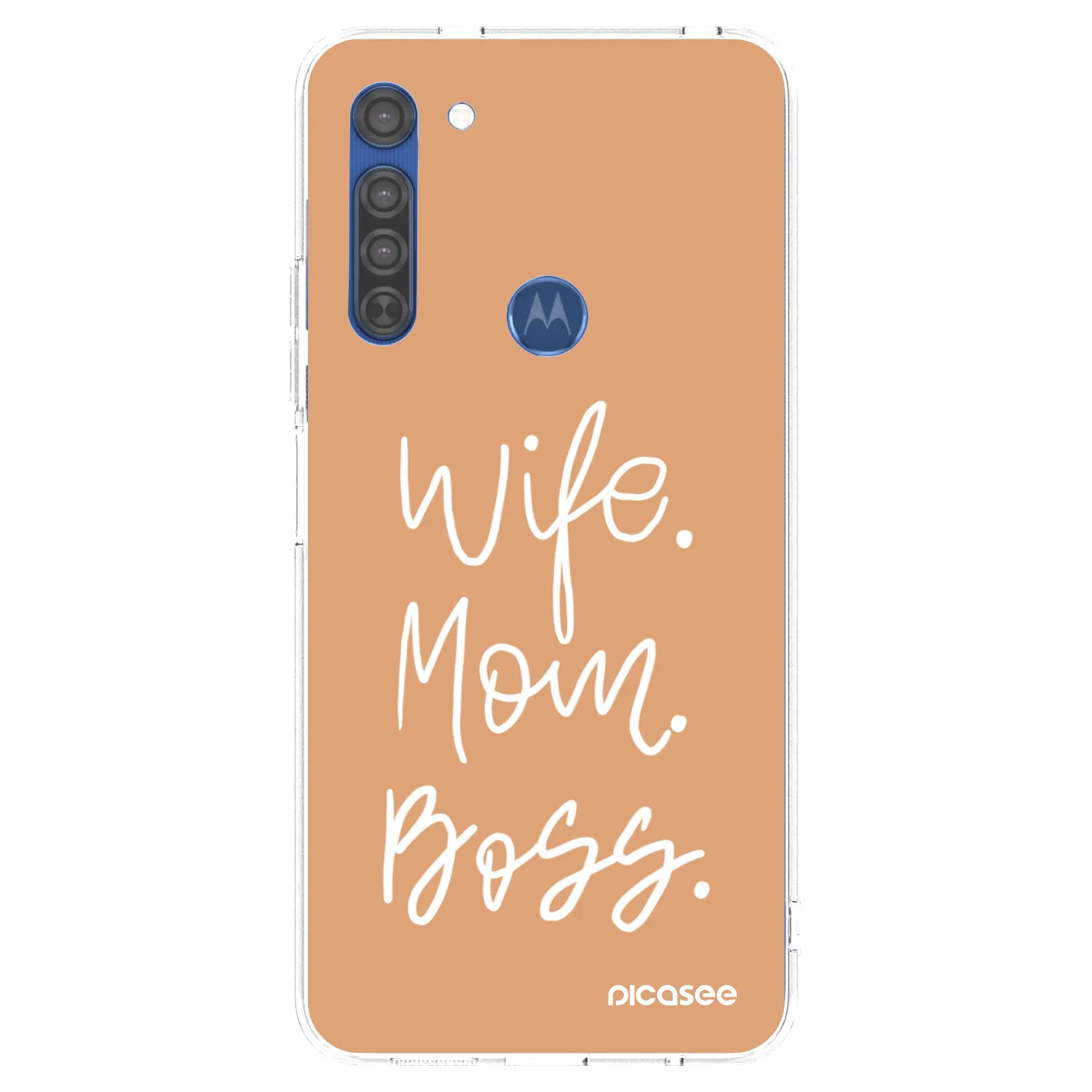 Picasee διαφανής θήκη σιλικόνης Motorola Moto G8 - Boss Mama