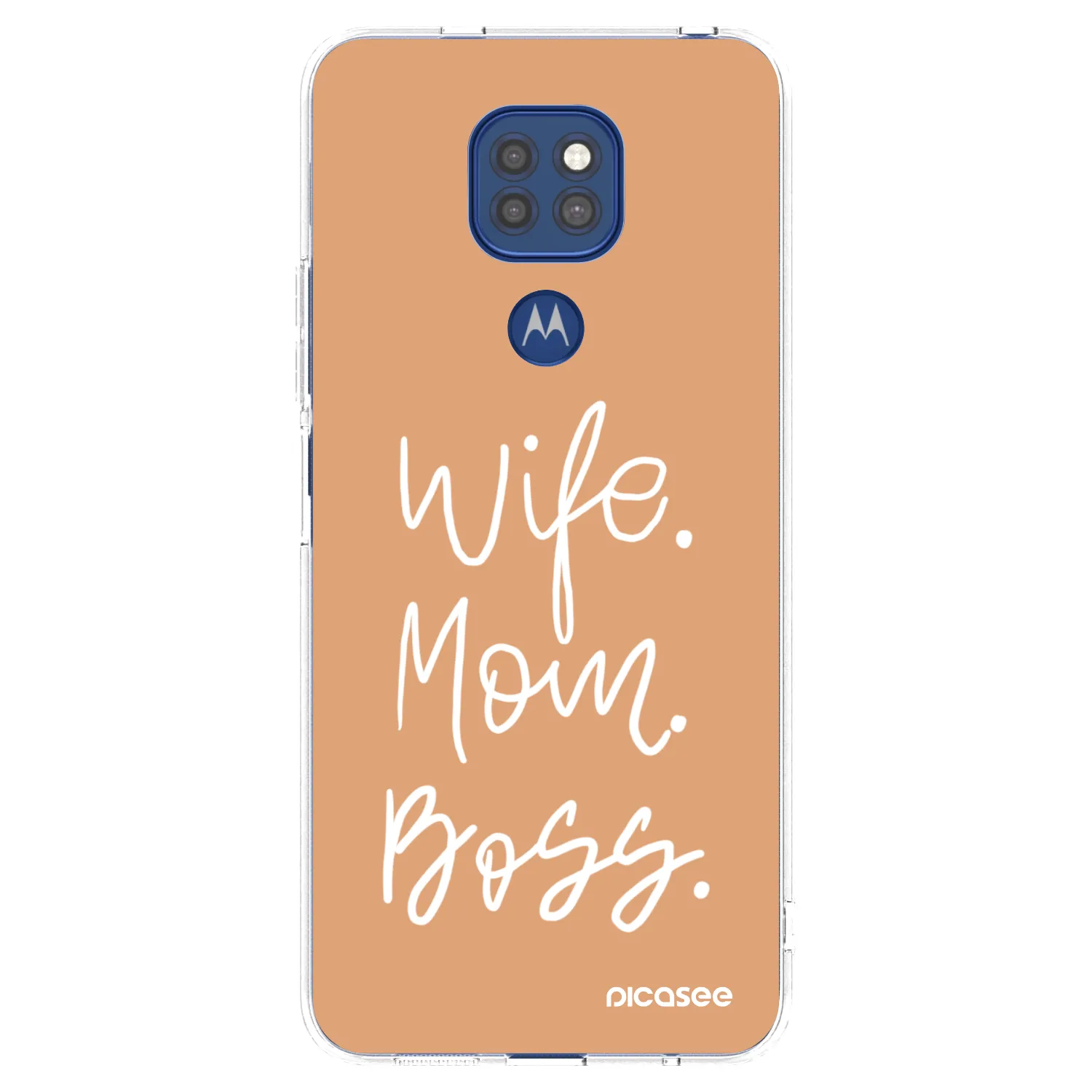 Picasee διαφανής θήκη σιλικόνης Motorola Moto G9 Play - Boss Mama