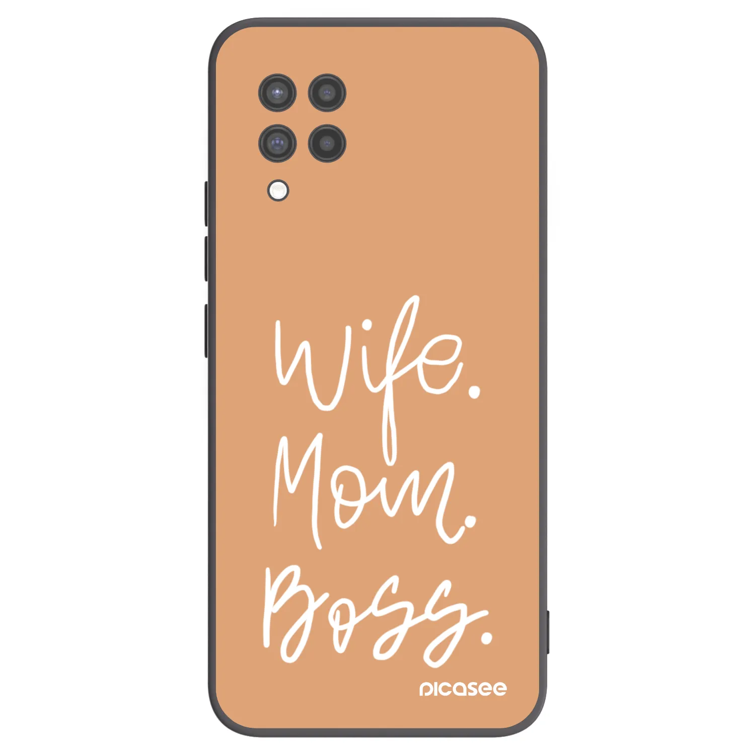 Picasee Μαύρη θήκη σιλικόνης για Samsung Galaxy A42 A426B - Boss Mama