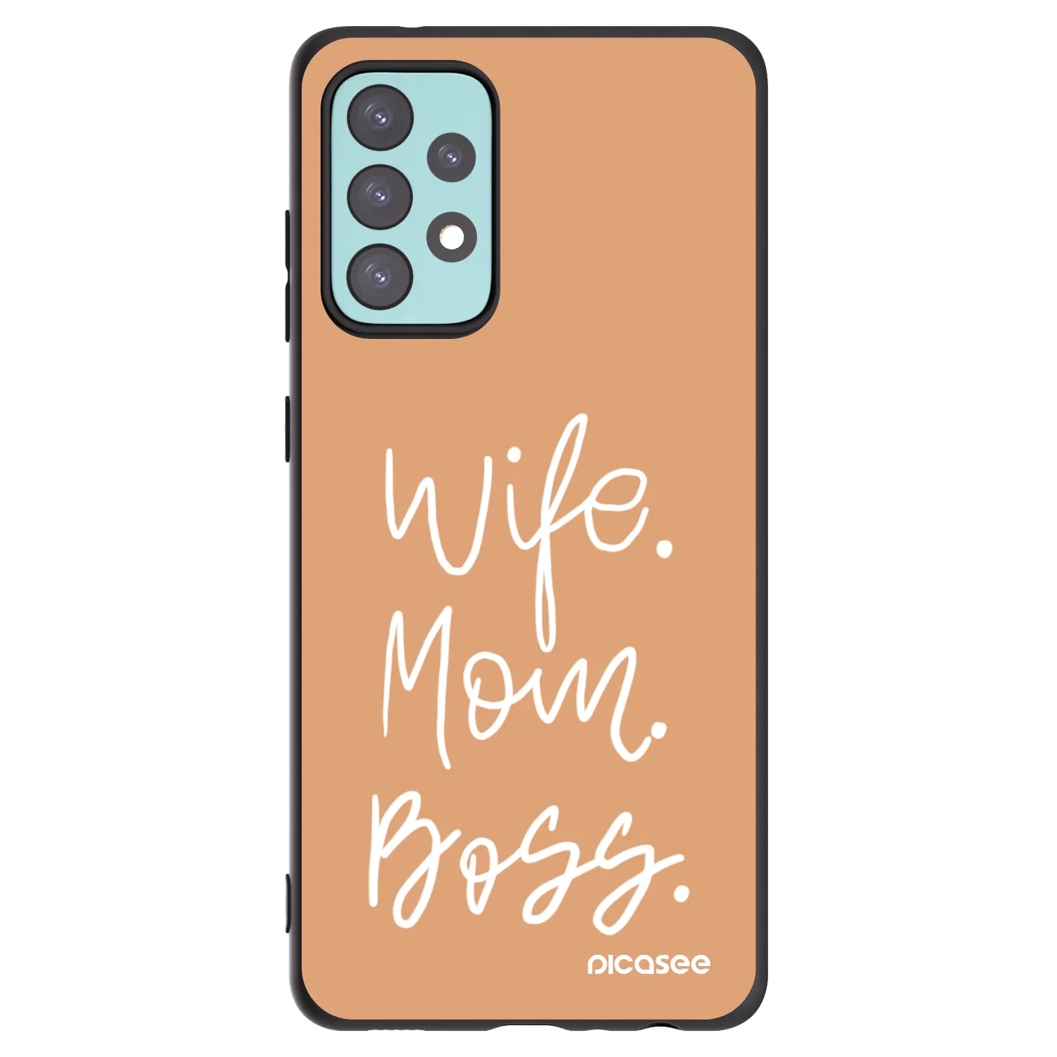 Picasee Μαύρη θήκη σιλικόνης για Samsung Galaxy A72 A725F - Boss Mama