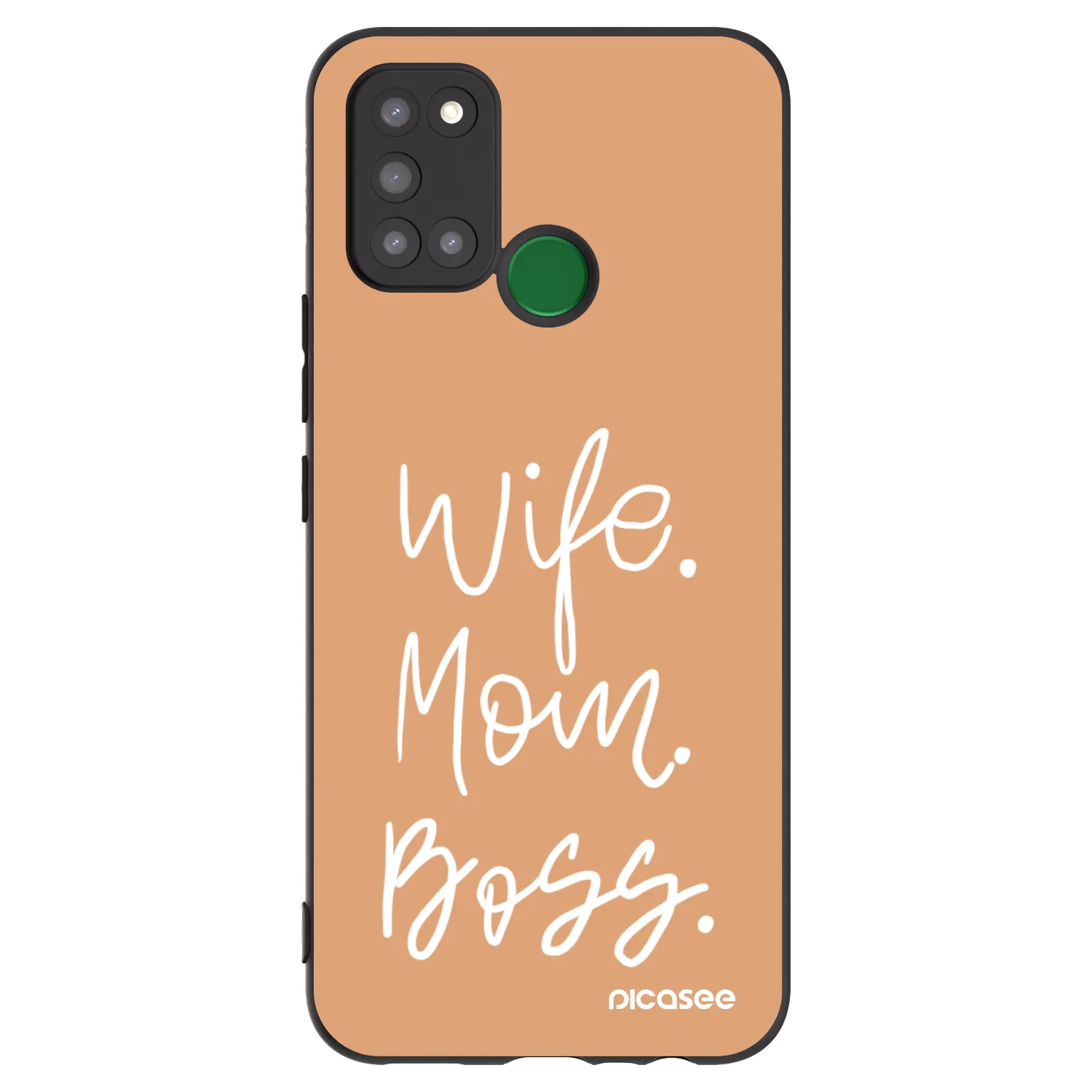 Picasee Μαύρη θήκη σιλικόνης για Realme 7i - Boss Mama
