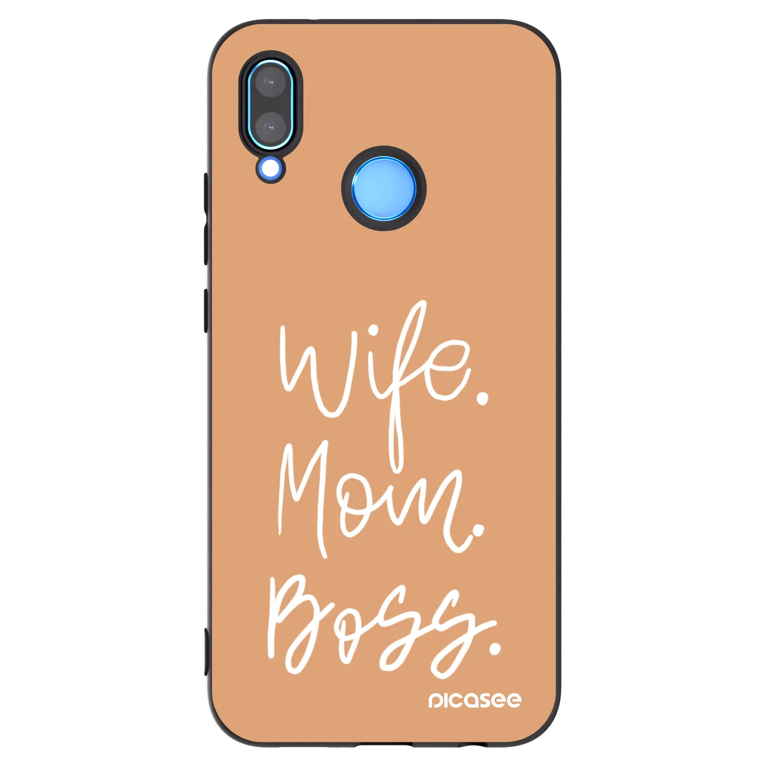 Picasee Μαύρη θήκη σιλικόνης για Huawei P20 Lite - Boss Mama