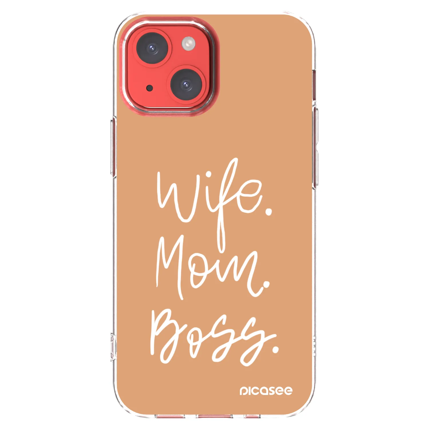Picasee διαφανής θήκη σιλικόνης Apple iPhone 13 mini - Boss Mama