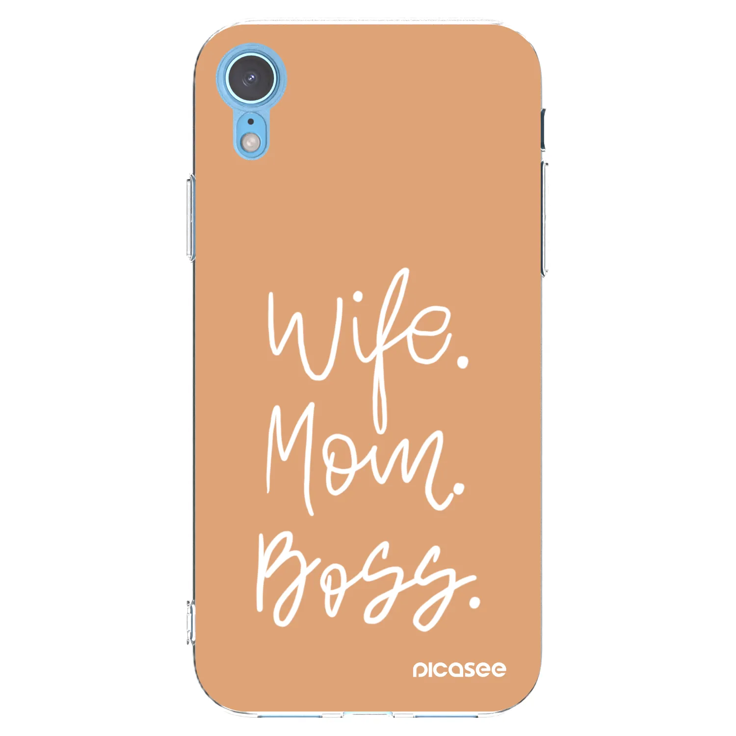 Picasee διαφανής θήκη σιλικόνης Apple iPhone XR - Boss Mama