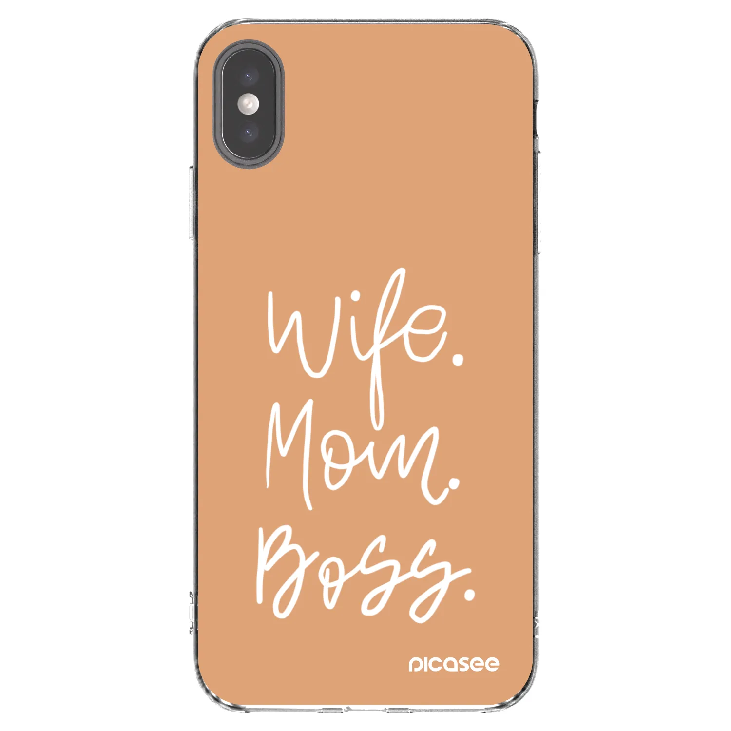 Picasee διαφανής θήκη σιλικόνης Apple iPhone XS Max - Boss Mama