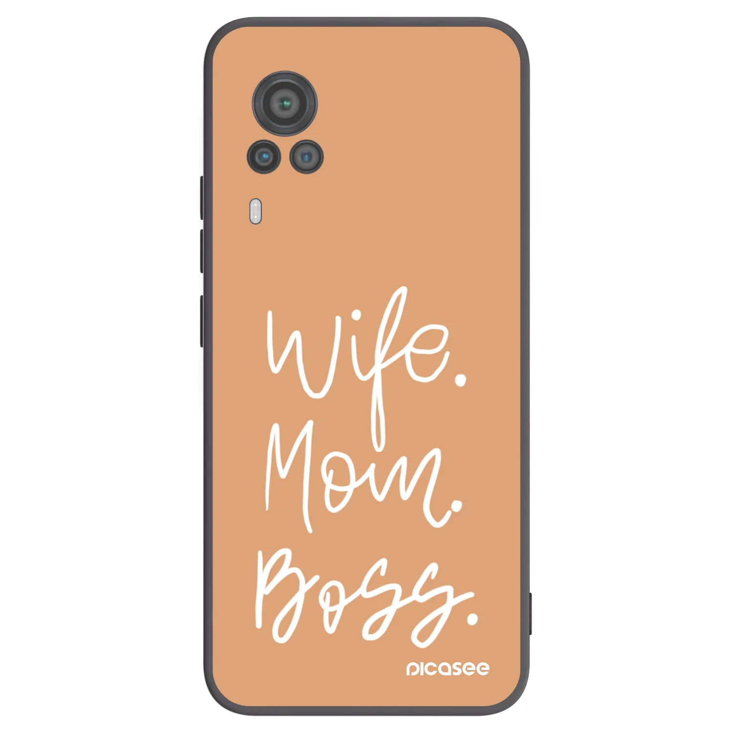 Picasee Μαύρη θήκη σιλικόνης για Vivo X60 Pro 5G - Boss Mama