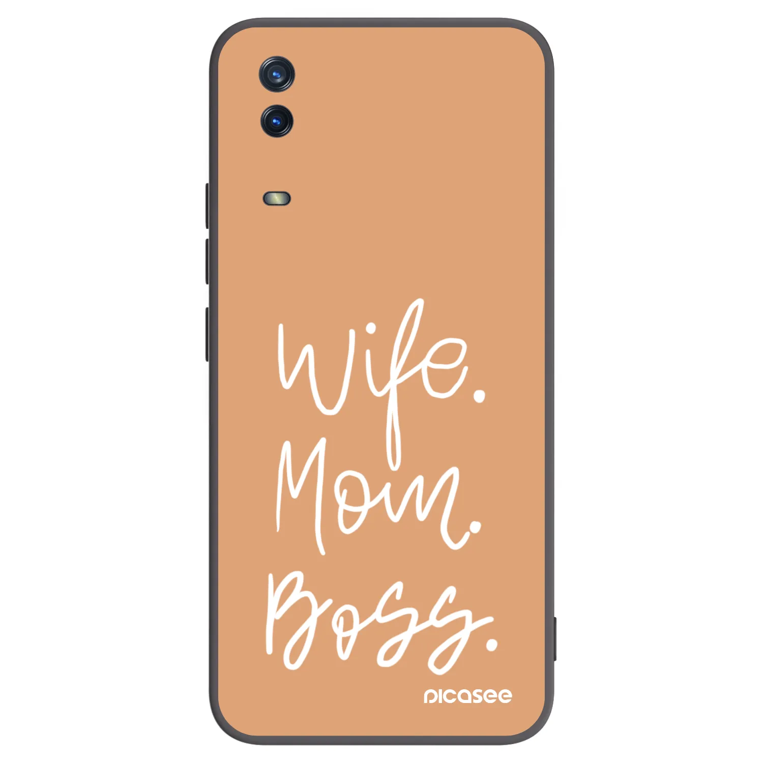 Picasee Μαύρη θήκη σιλικόνης για Vivo Y11s - Boss Mama