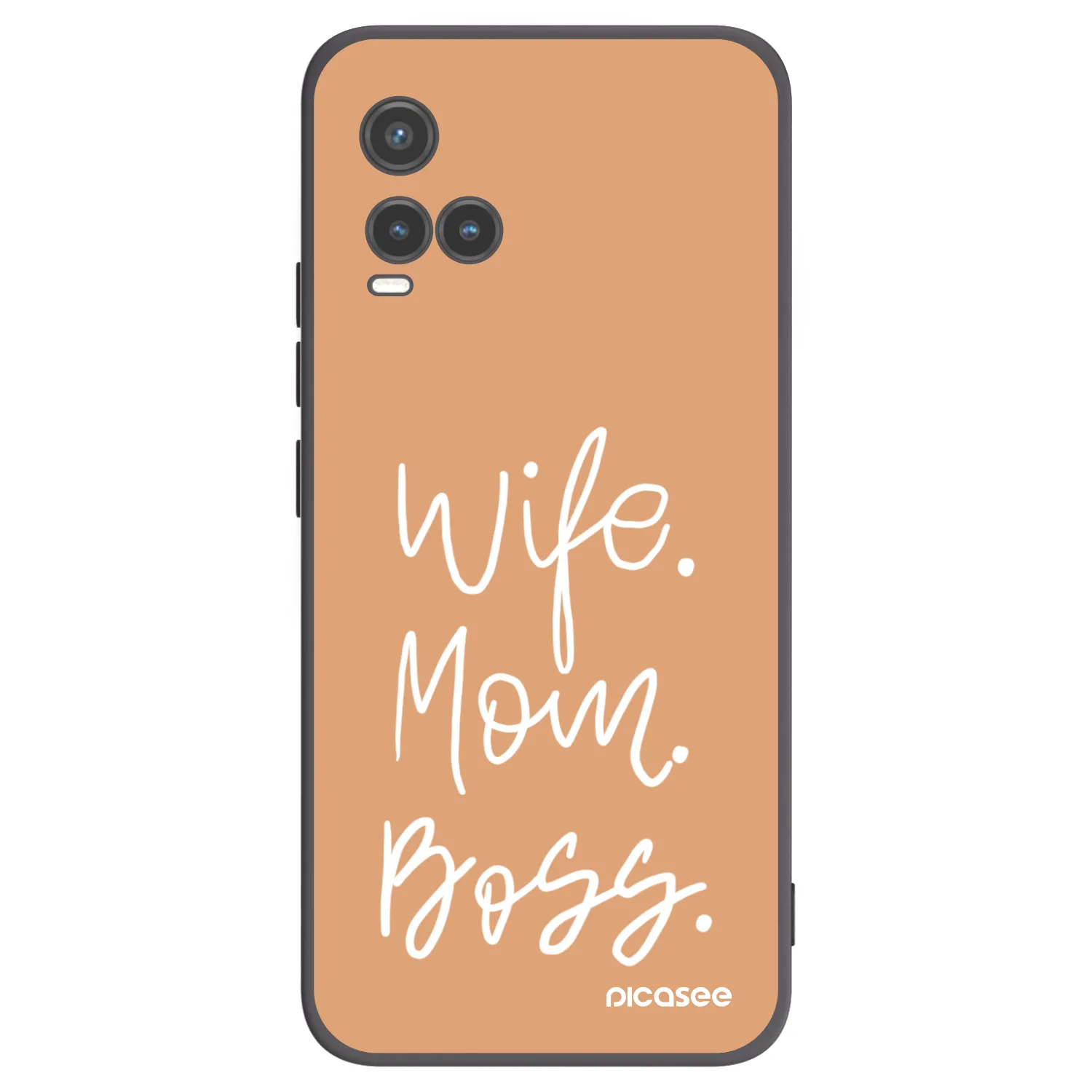 Picasee Μαύρη θήκη σιλικόνης για Vivo Y33s - Boss Mama