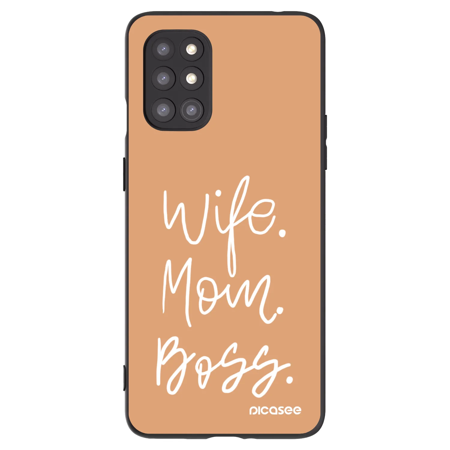 Picasee Μαύρη θήκη σιλικόνης για OnePlus 8T - Boss Mama