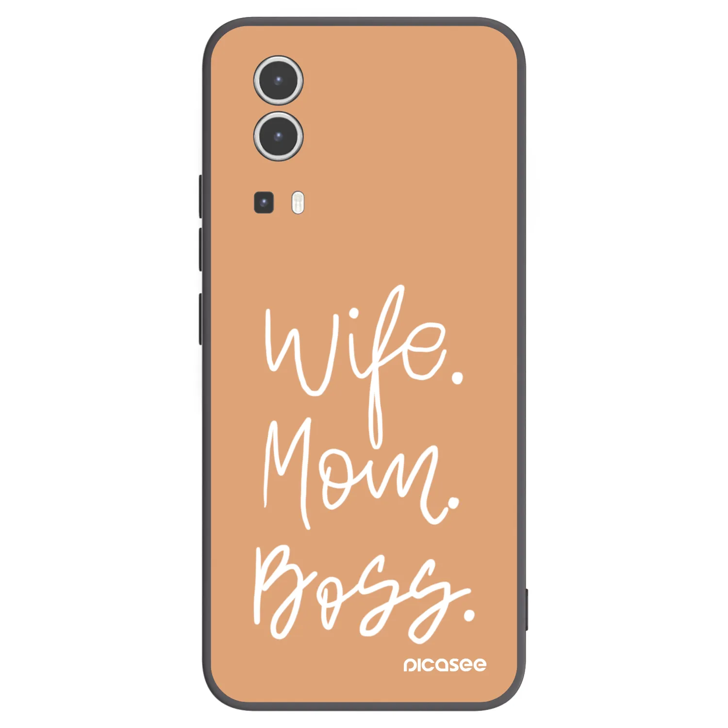 Picasee Μαύρη θήκη σιλικόνης για Vivo Y72 5G - Boss Mama