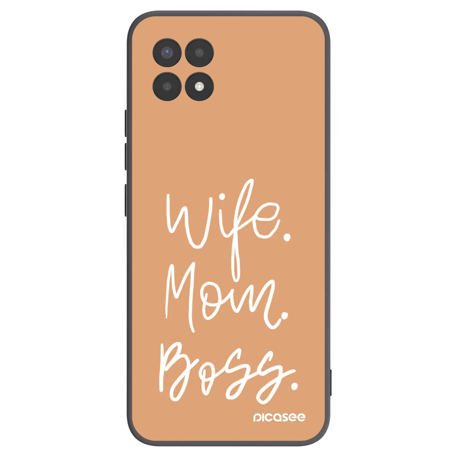 Picasee Μαύρη θήκη σιλικόνης για Realme 8i - Boss Mama