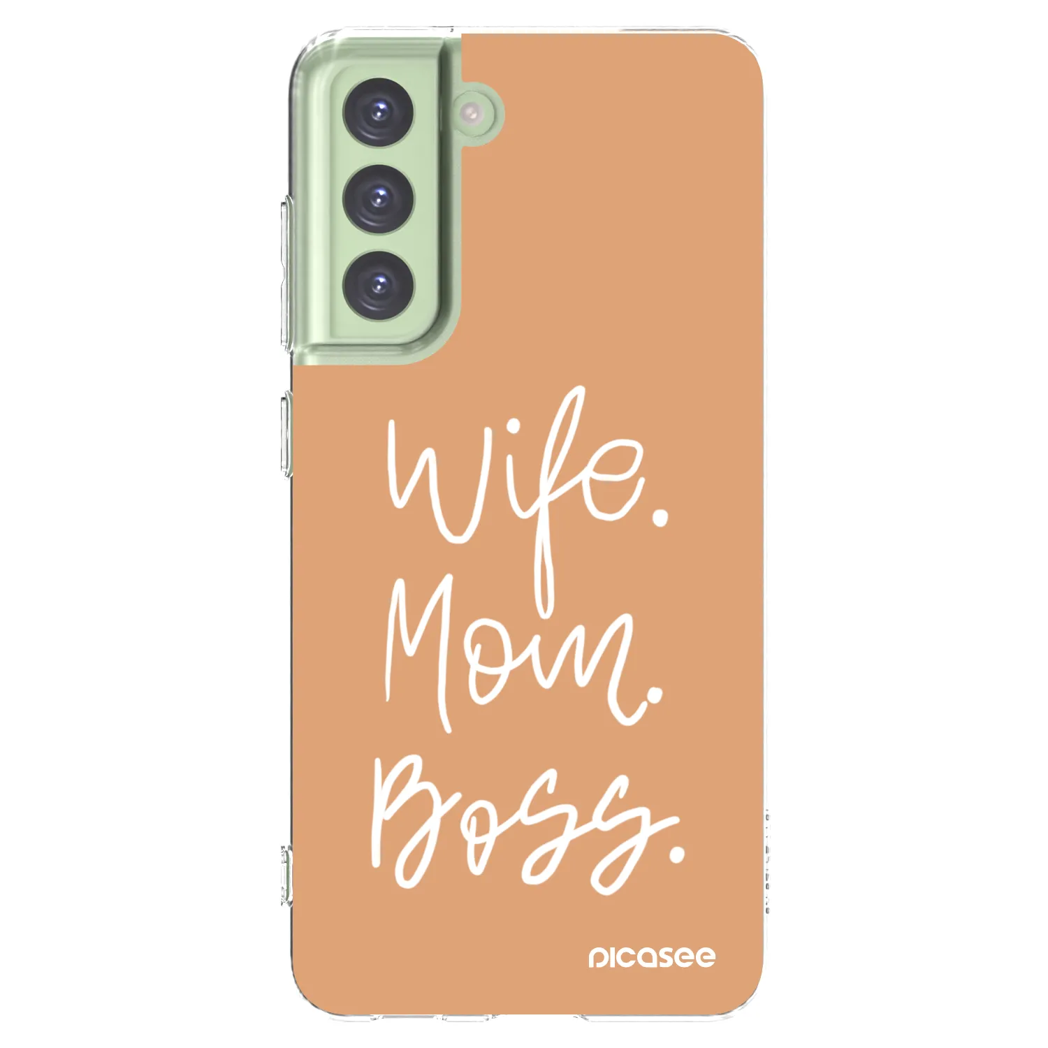 Picasee διαφανής θήκη σιλικόνης Samsung Galaxy S21 FE 5G - Boss Mama