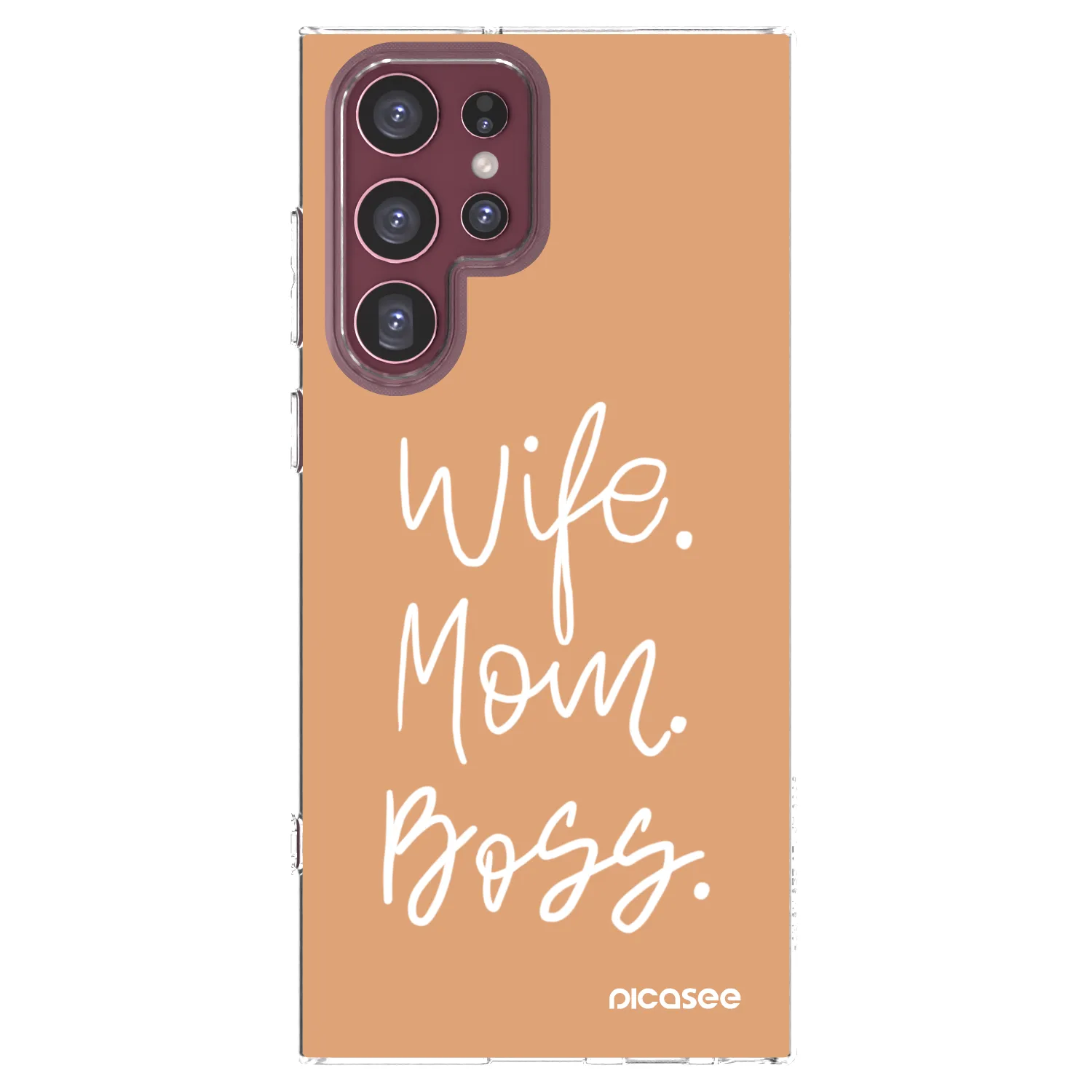 Picasee διαφανής θήκη σιλικόνης Samsung Galaxy S22 Ultra 5G - Boss Mama