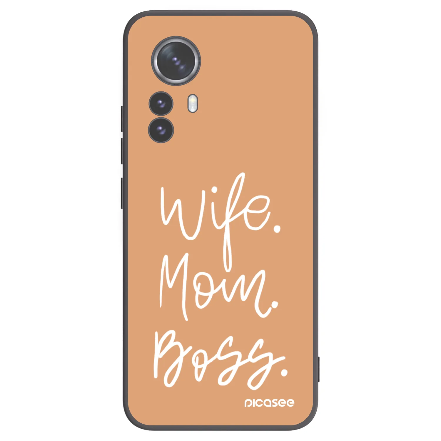 Picasee Μαύρη θήκη σιλικόνης για Xiaomi 12 Pro - Boss Mama