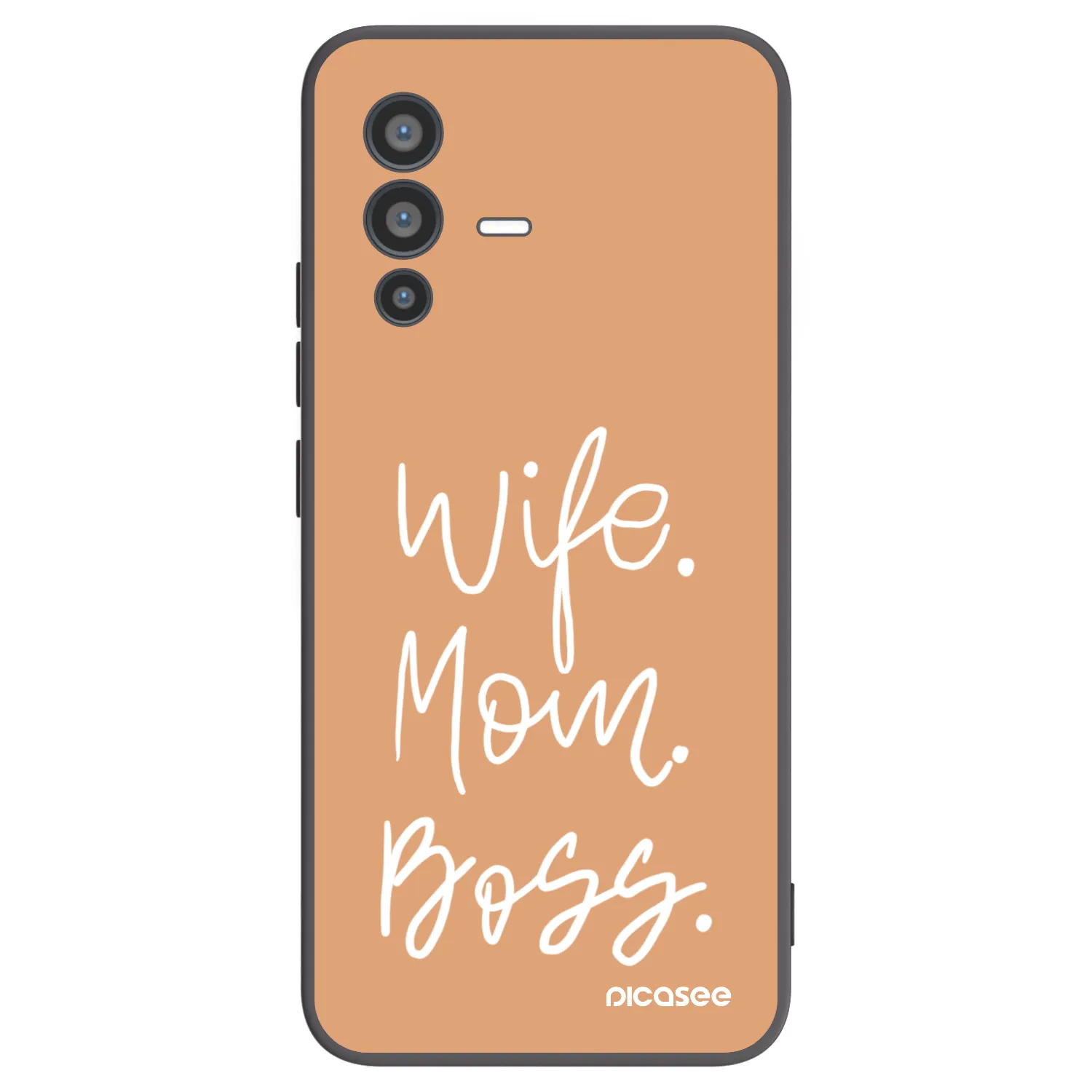Picasee Μαύρη θήκη σιλικόνης για Vivo V23 5G - Boss Mama