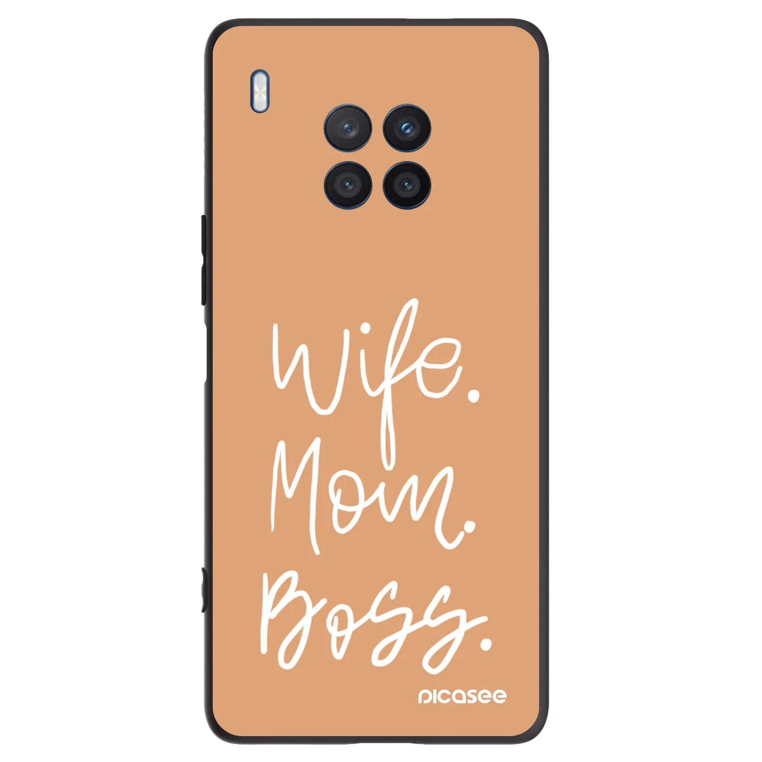 Picasee Μαύρη θήκη σιλικόνης για Honor 50 Lite - Boss Mama