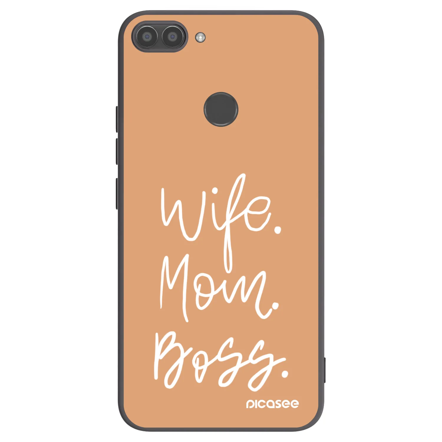 Picasee Μαύρη θήκη σιλικόνης για Huawei P Smart - Boss Mama