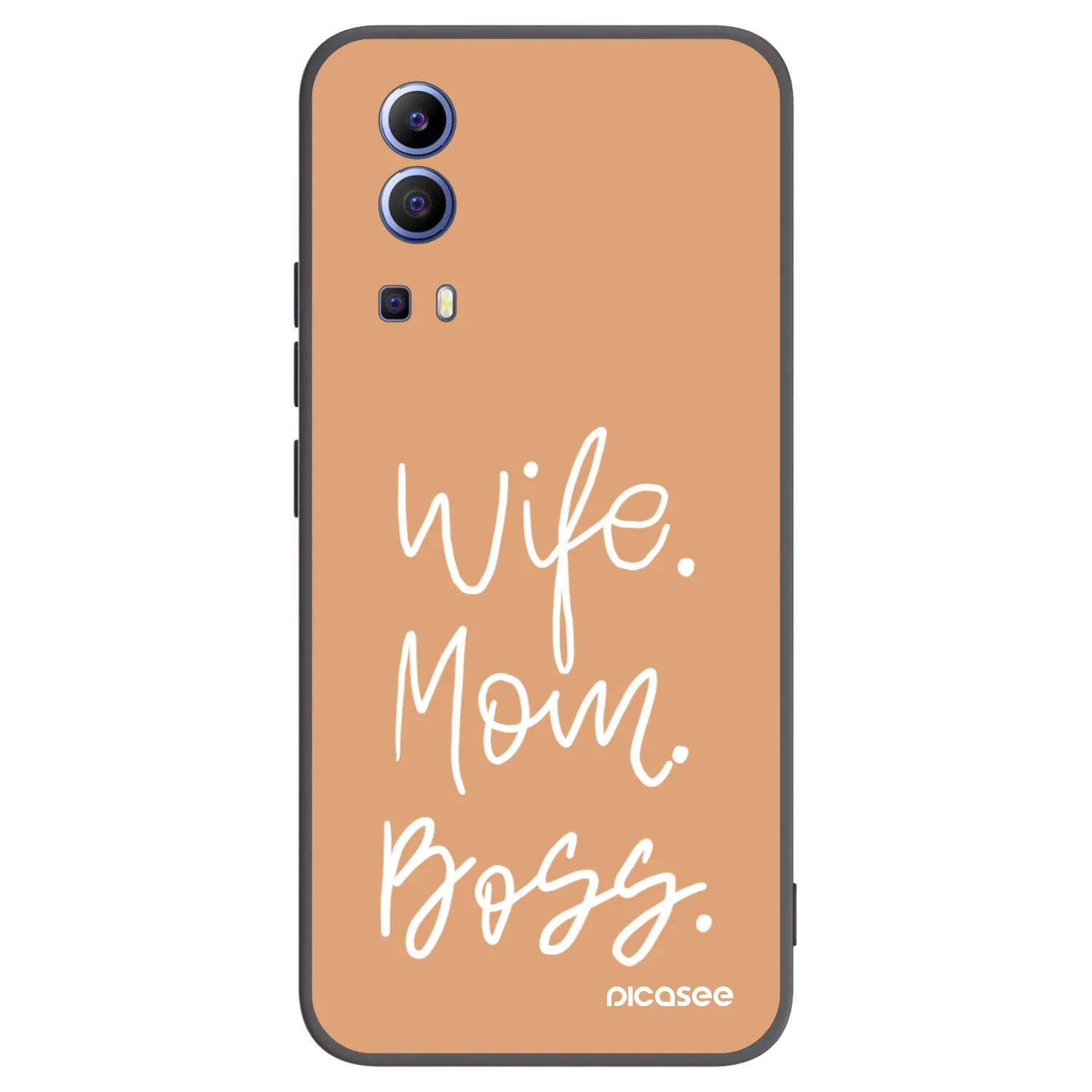 Picasee Μαύρη θήκη σιλικόνης για Vivo Y52 5G - Boss Mama