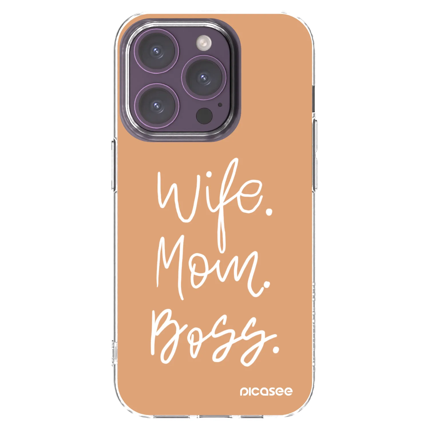 Picasee διαφανής θήκη σιλικόνης Apple iPhone 14 Pro - Boss Mama
