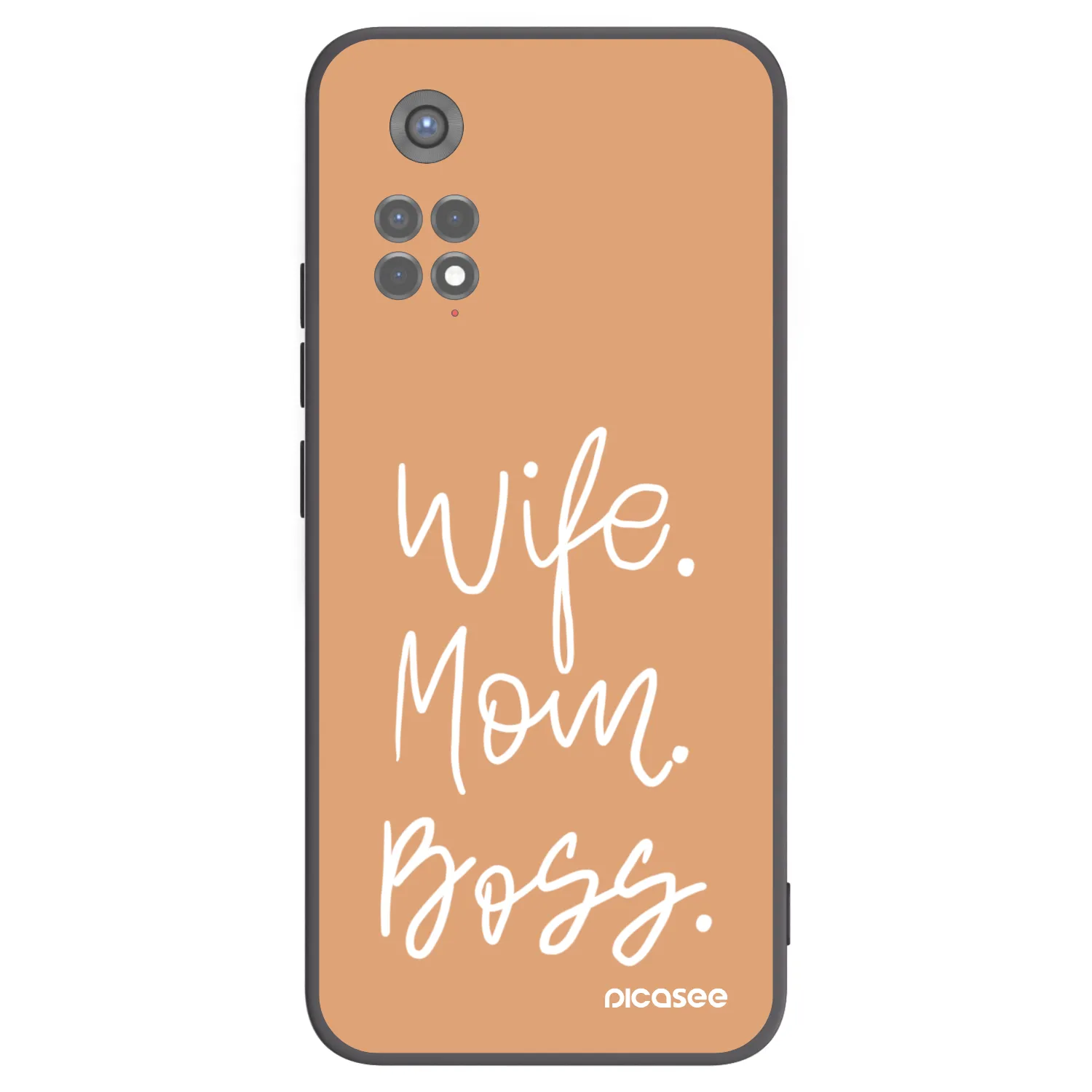 Picasee Μαύρη θήκη σιλικόνης για Xiaomi Redmi Note 11S 5G - Boss Mama
