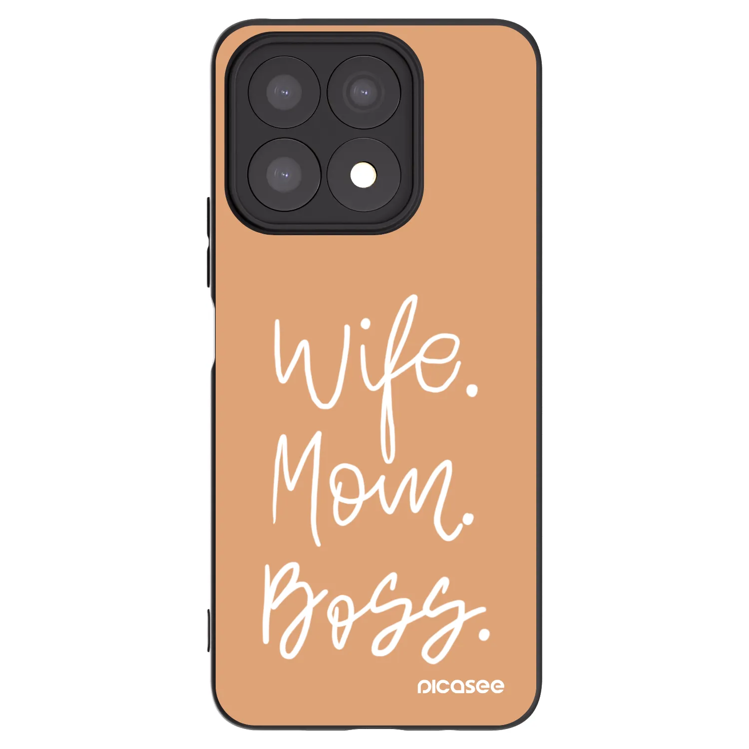Picasee Μαύρη θήκη σιλικόνης για Honor X8a - Boss Mama