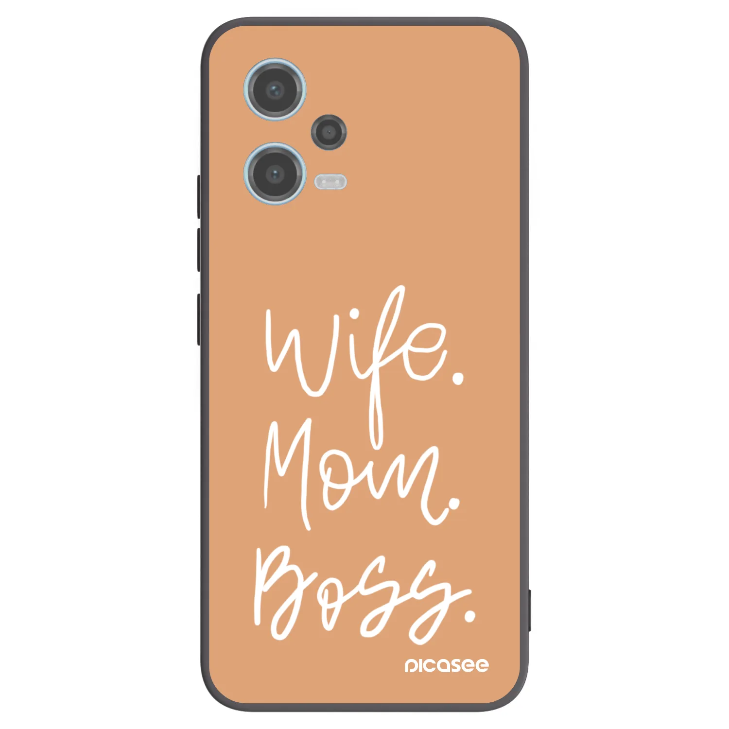 Picasee Μαύρη θήκη σιλικόνης για Xiaomi Redmi Note 12 5G - Boss Mama