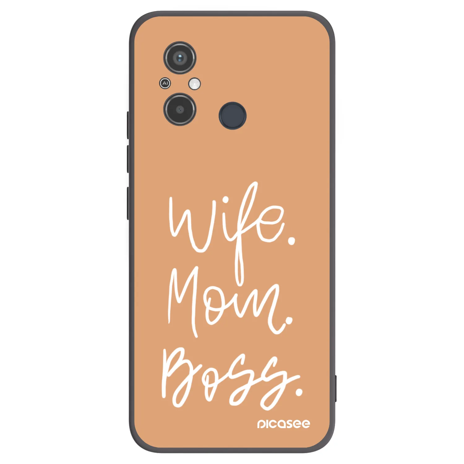 Picasee Μαύρη θήκη σιλικόνης για Xiaomi Redmi 12C - Boss Mama