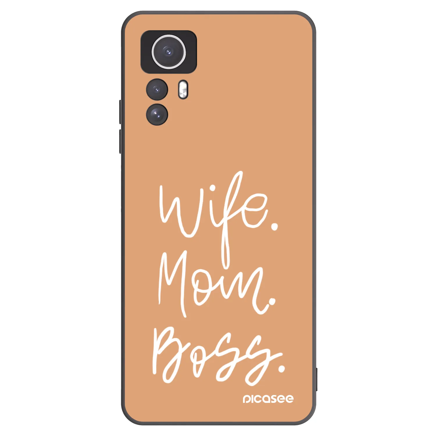Picasee Μαύρη θήκη σιλικόνης για Xiaomi Redmi Note 12S - Boss Mama