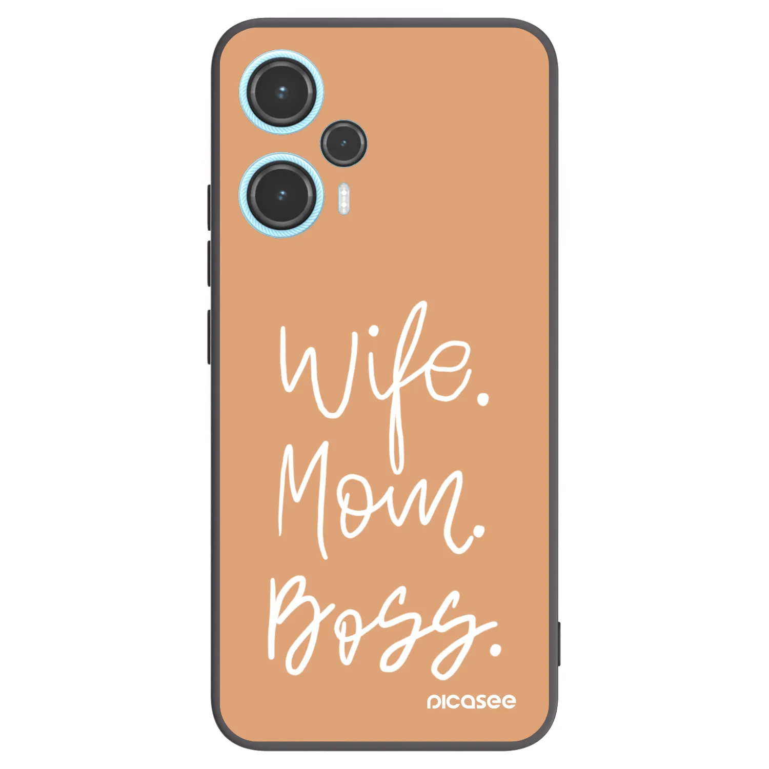Picasee Μαύρη θήκη σιλικόνης για Xiaomi Poco F5 - Boss Mama