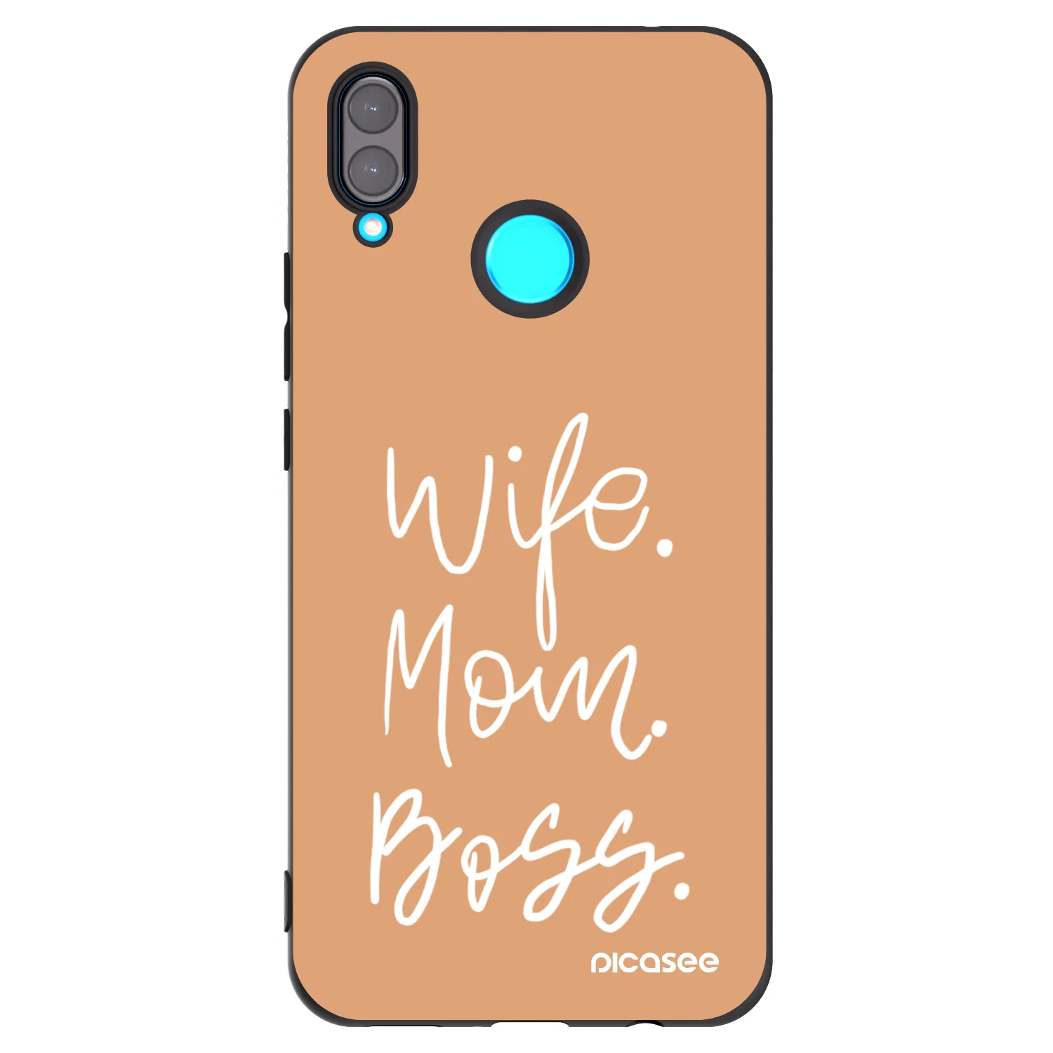 Picasee Μαύρη θήκη σιλικόνης για Huawei Nova 3i - Boss Mama