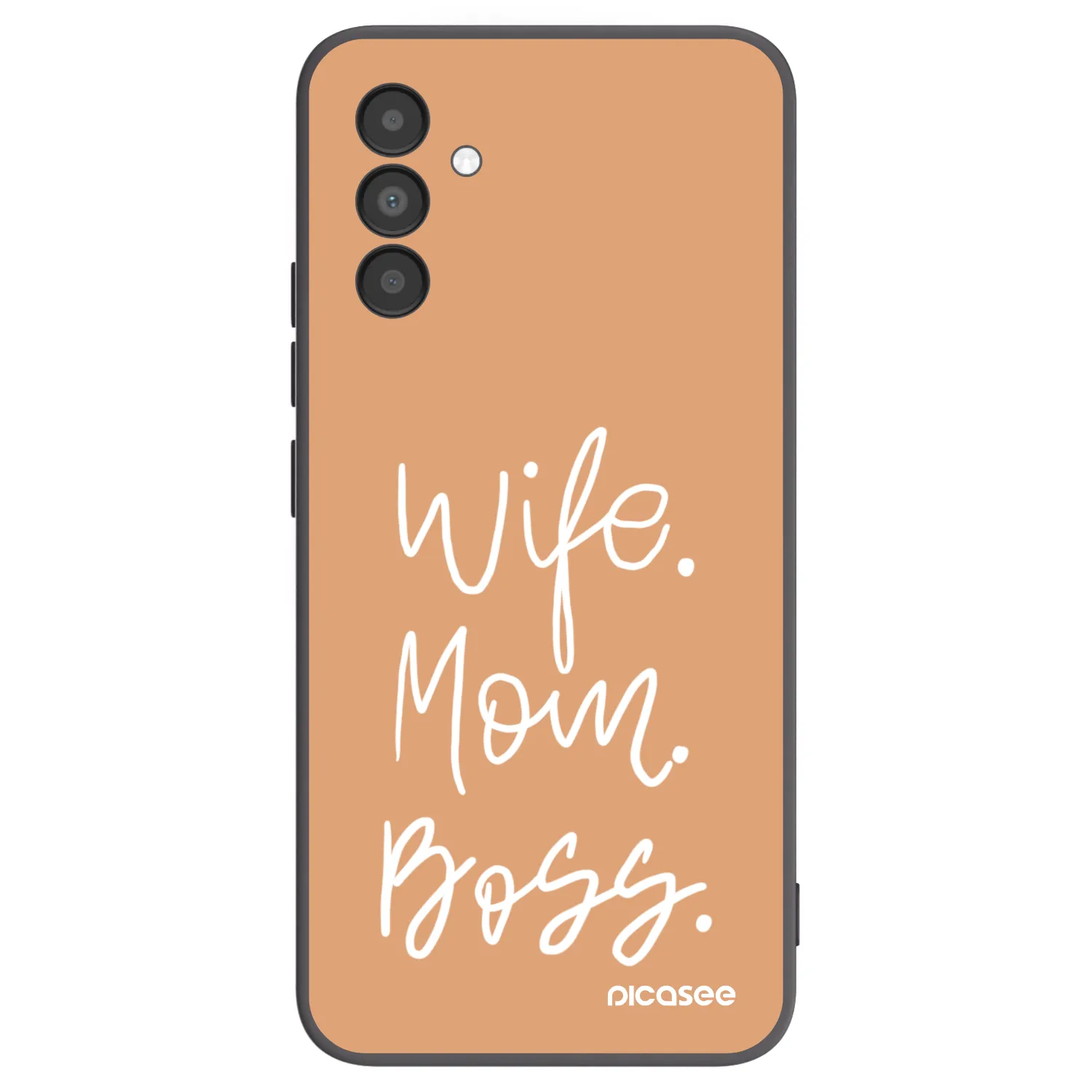 Picasee Μαύρη θήκη σιλικόνης για Samsung Galaxy A04s A047F - Boss Mama