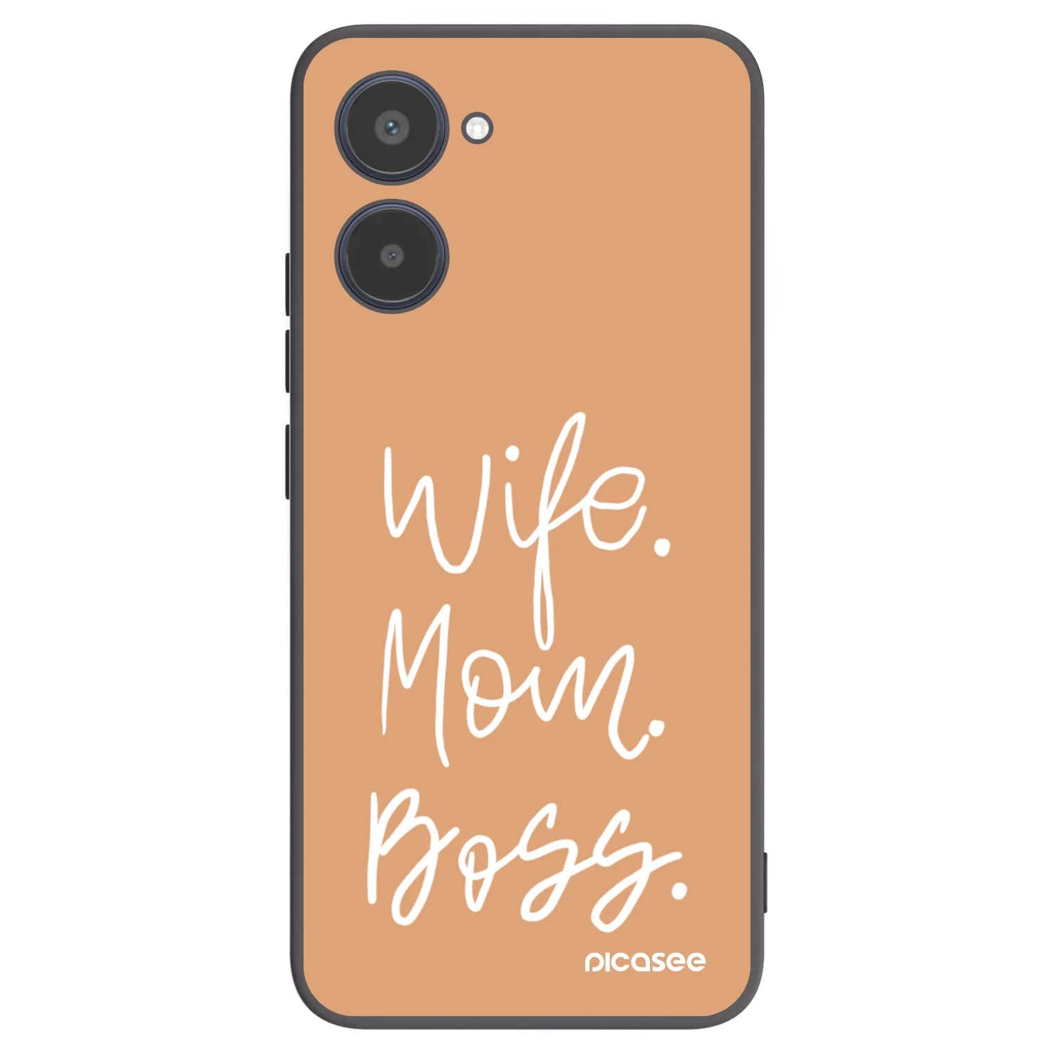 Picasee Μαύρη θήκη σιλικόνης για Realme 10 4G - Boss Mama