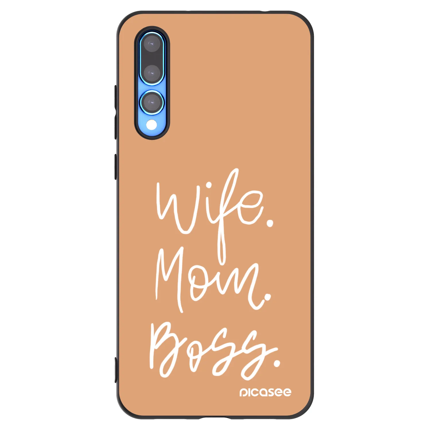 Picasee Μαύρη θήκη σιλικόνης για Huawei P20 Pro - Boss Mama