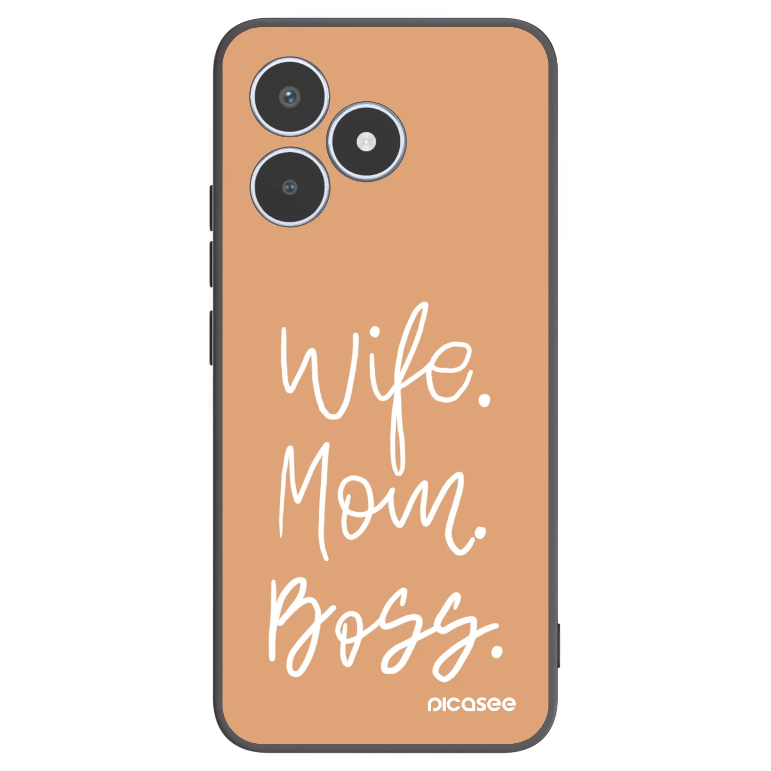 Picasee Μαύρη θήκη σιλικόνης για Realme C53 - Boss Mama