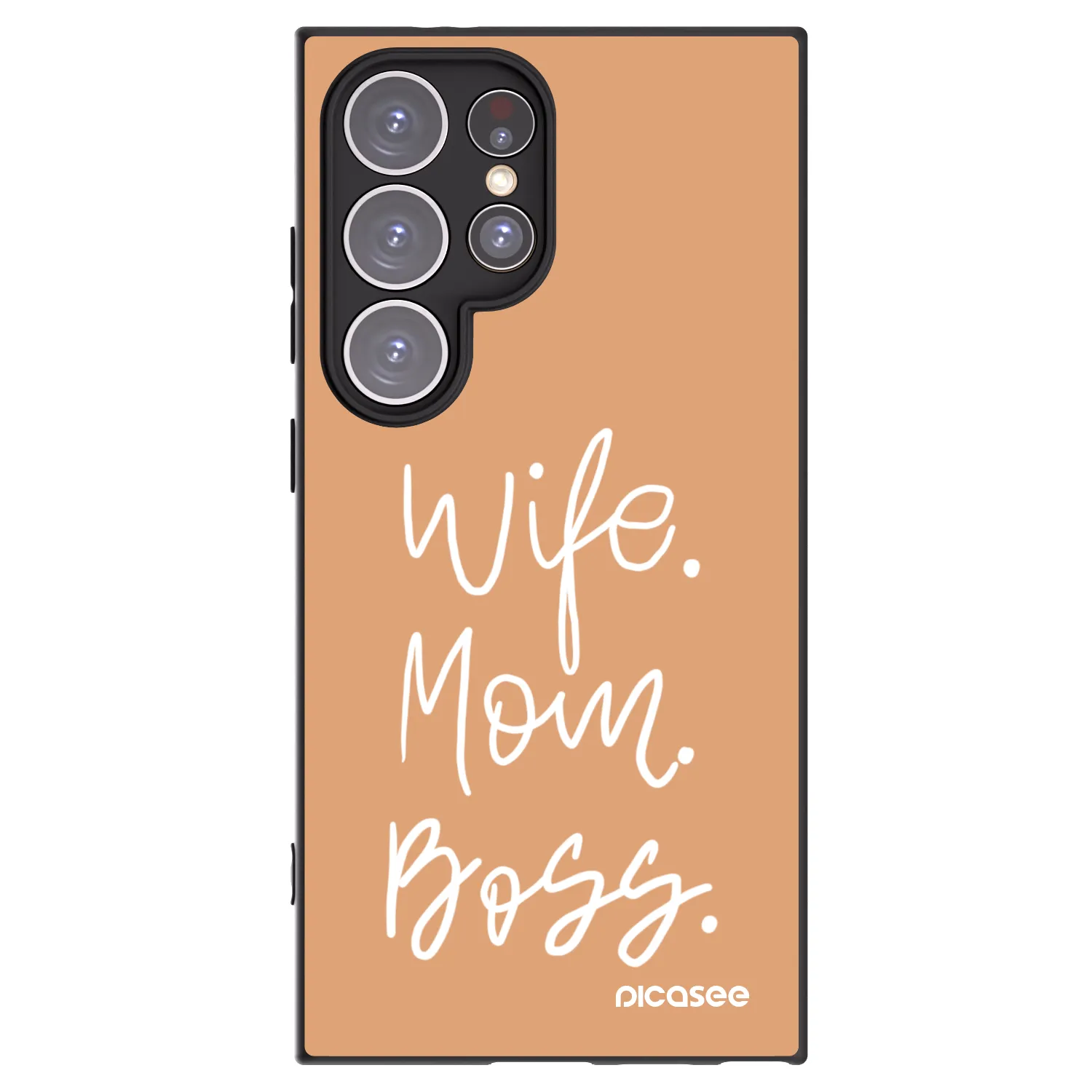 Picasee Μαύρη θήκη σιλικόνης για Samsung Galaxy S24 Ultra S928B 5G - Boss Mama