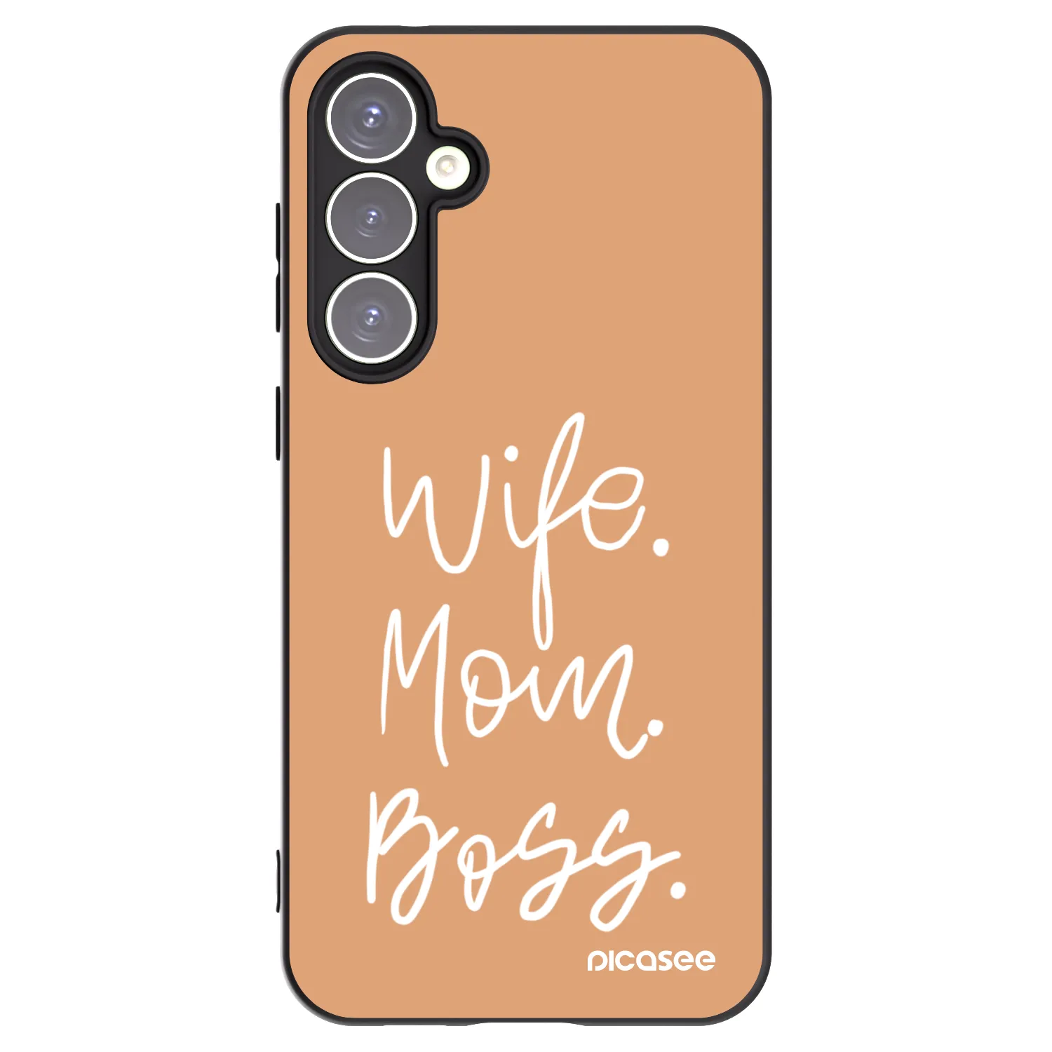 Picasee Μαύρη θήκη σιλικόνης για Samsung Galaxy S23 FE S711B - Boss Mama