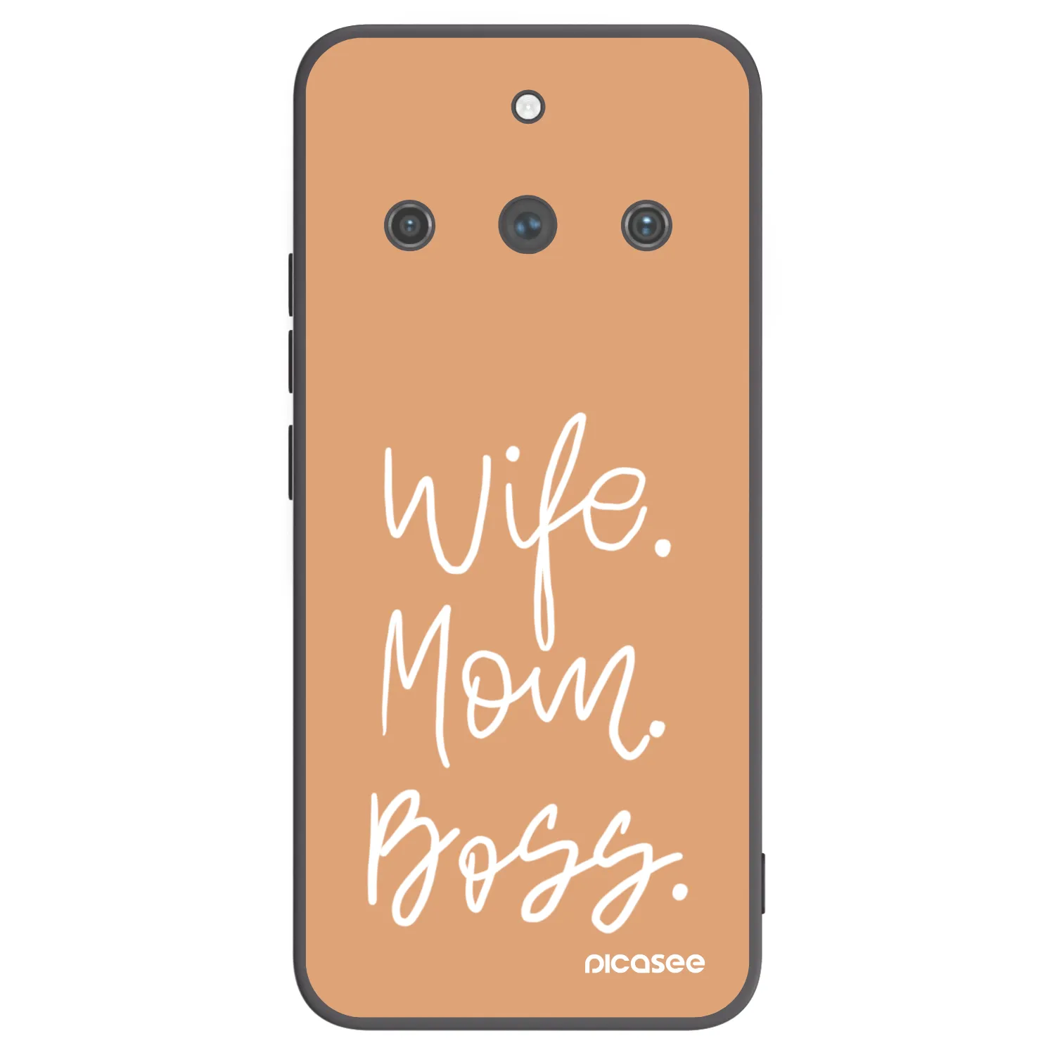 Picasee Μαύρη θήκη σιλικόνης για Realme 11 Pro+ - Boss Mama