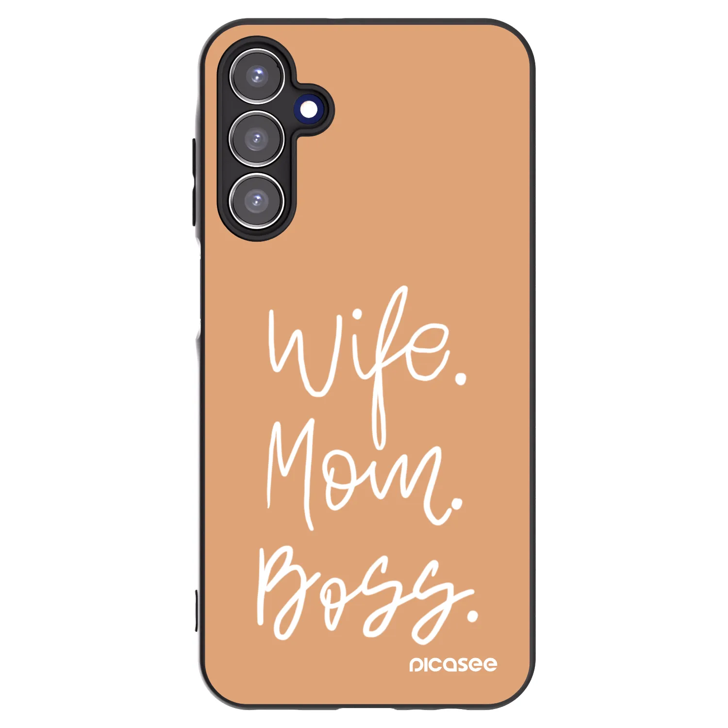 Picasee Μαύρη θήκη σιλικόνης για Samsung Galaxy A15 A156B 5G - Boss Mama