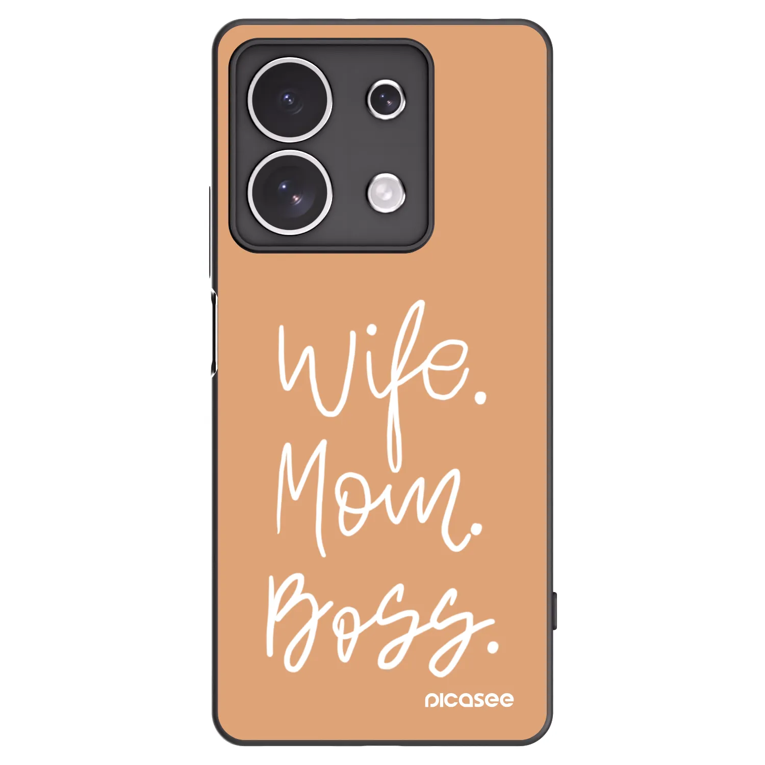 Picasee Μαύρη θήκη σιλικόνης για Xiaomi Redmi Note 13 4G - Boss Mama