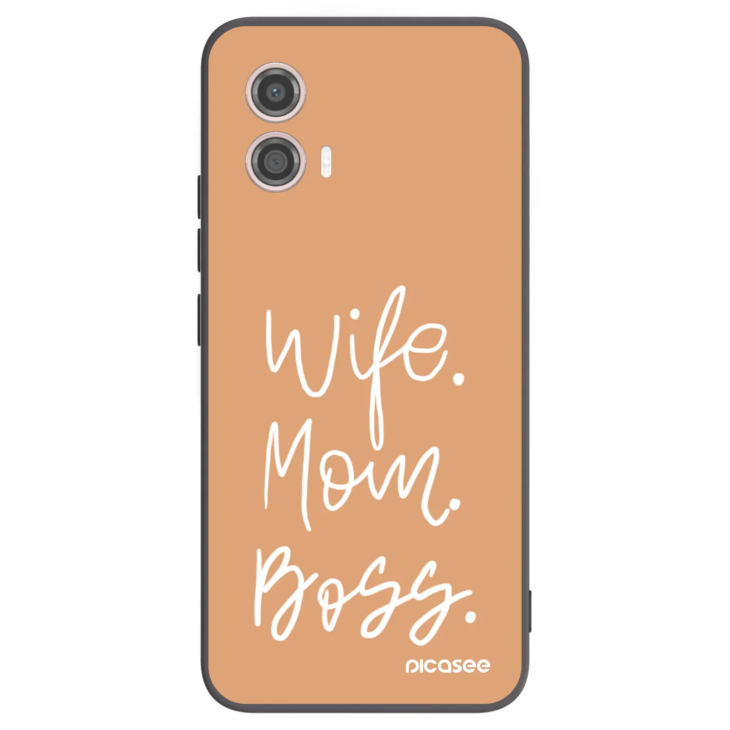 Picasee Μαύρη θήκη σιλικόνης για Motorola Moto G53 5G - Boss Mama