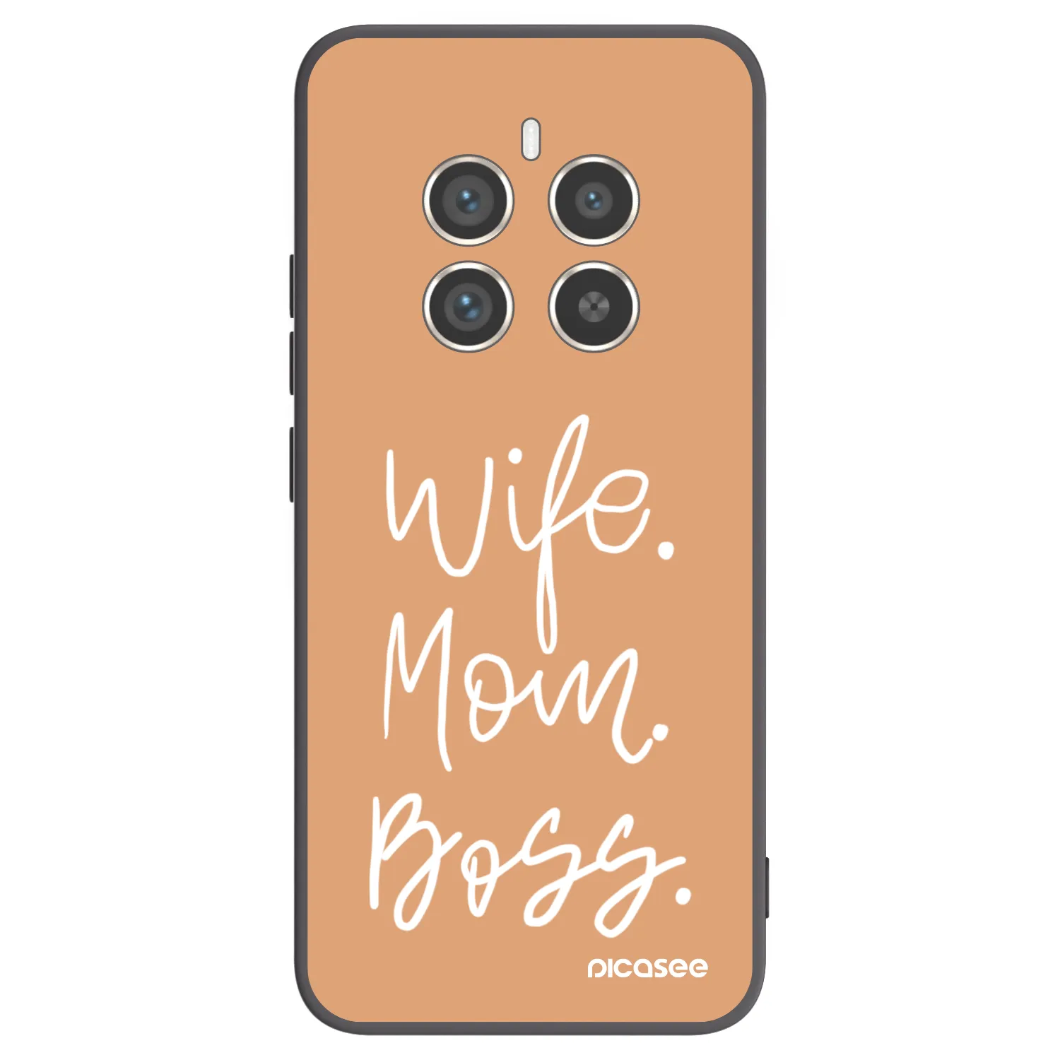 Picasee Μαύρη θήκη σιλικόνης για Realme 12 Pro 5G - Boss Mama