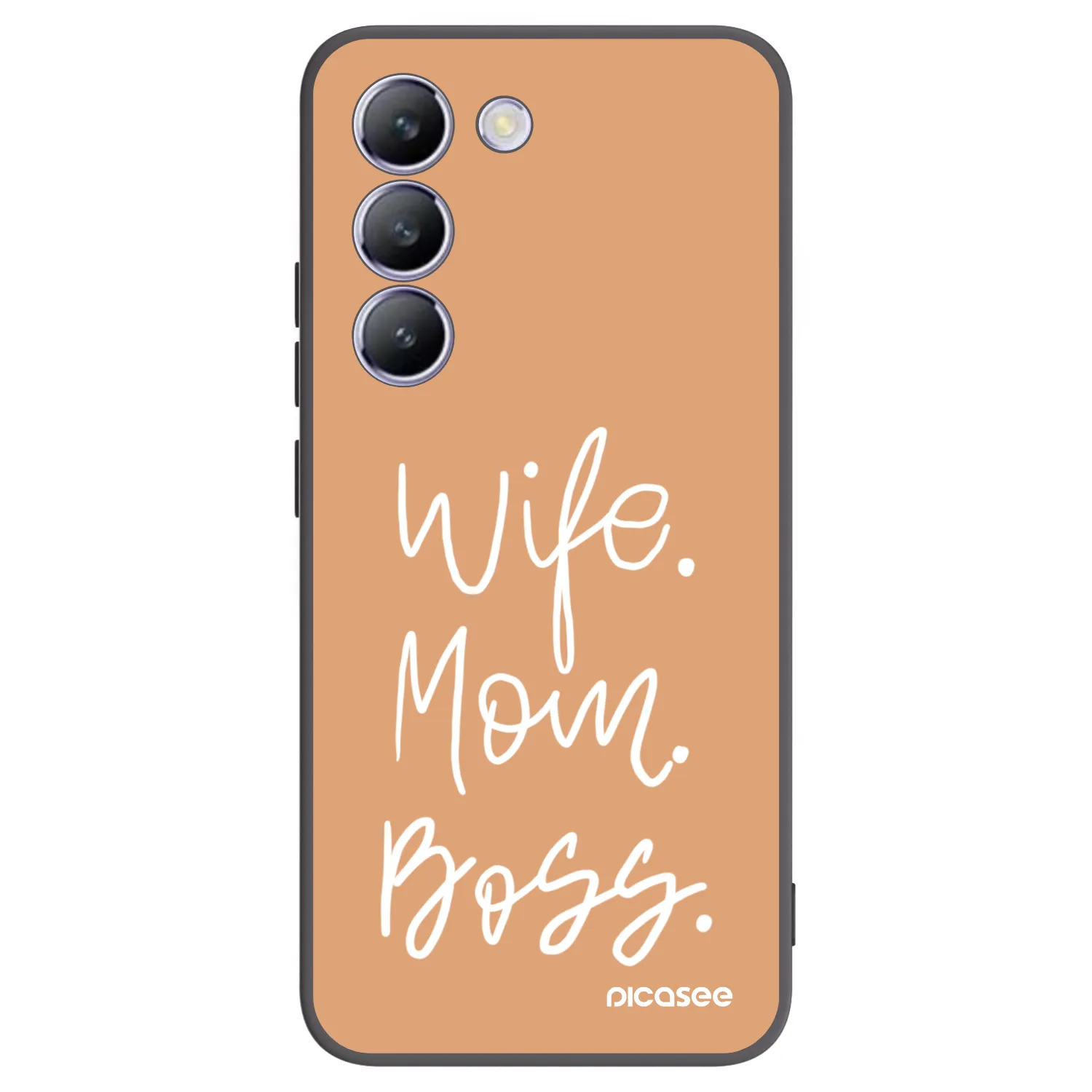 Picasee Μαύρη θήκη σιλικόνης για Vivo V40 SE 5G - Boss Mama