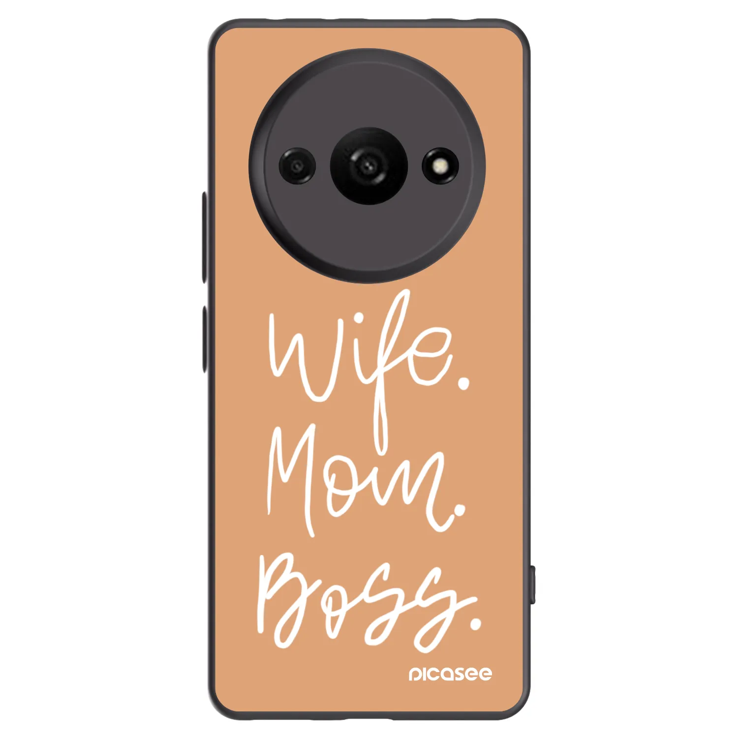 Picasee Μαύρη θήκη σιλικόνης για Xiaomi Redmi A3 - Boss Mama