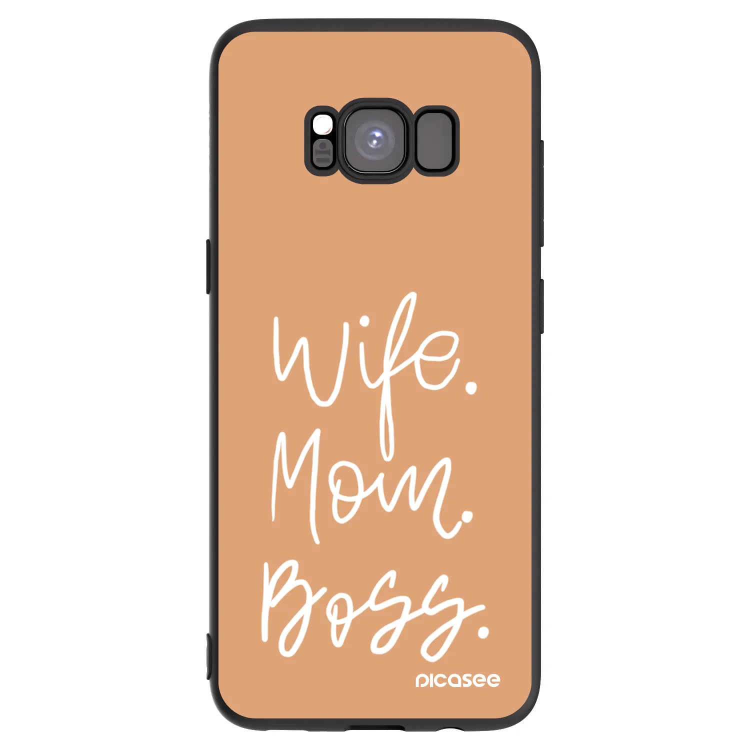 Picasee Μαύρη θήκη σιλικόνης για Samsung Galaxy S8 G950F - Boss Mama